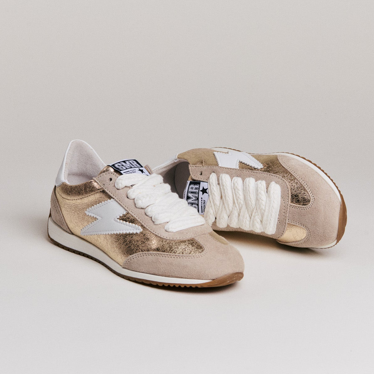 SMR Semerdjian June D485 baskets or cuir metallise