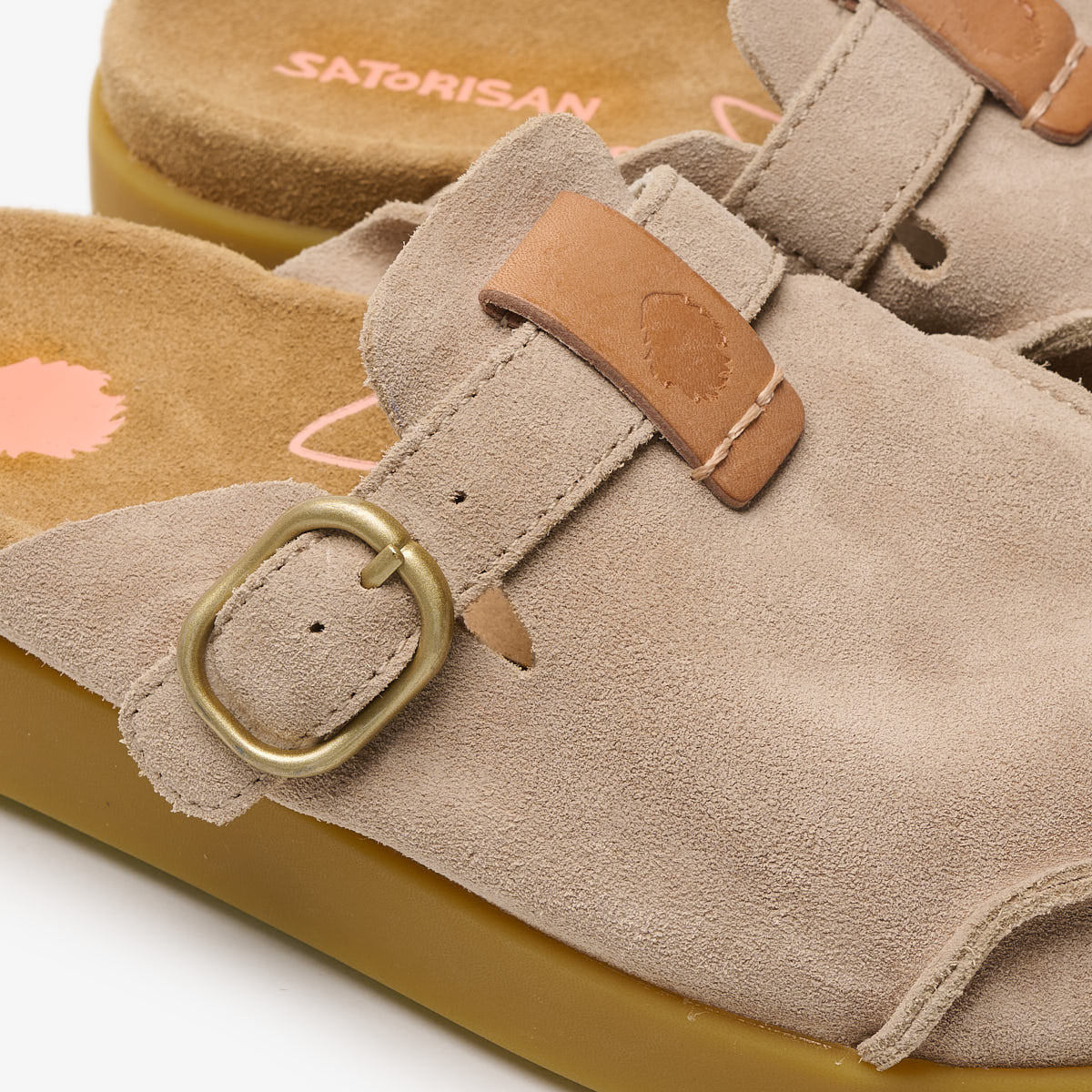 Satorisan Hoote Lux sabot cuir beige sand