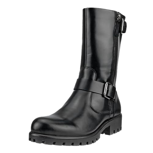 Ecco Modtray Boots Femme 35 EU Noir Cuir Motarde