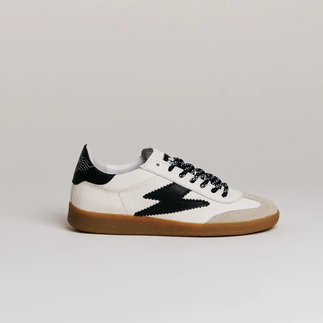 SMR Emily D332 baskets cuir blanc noir daim