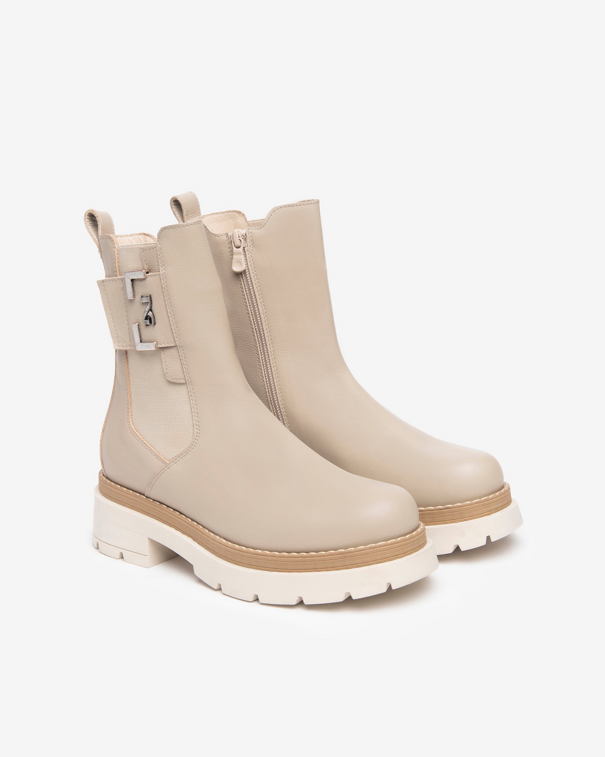 Nerogiardini Bottines Chelsea Femme Cuir Hiver Confort