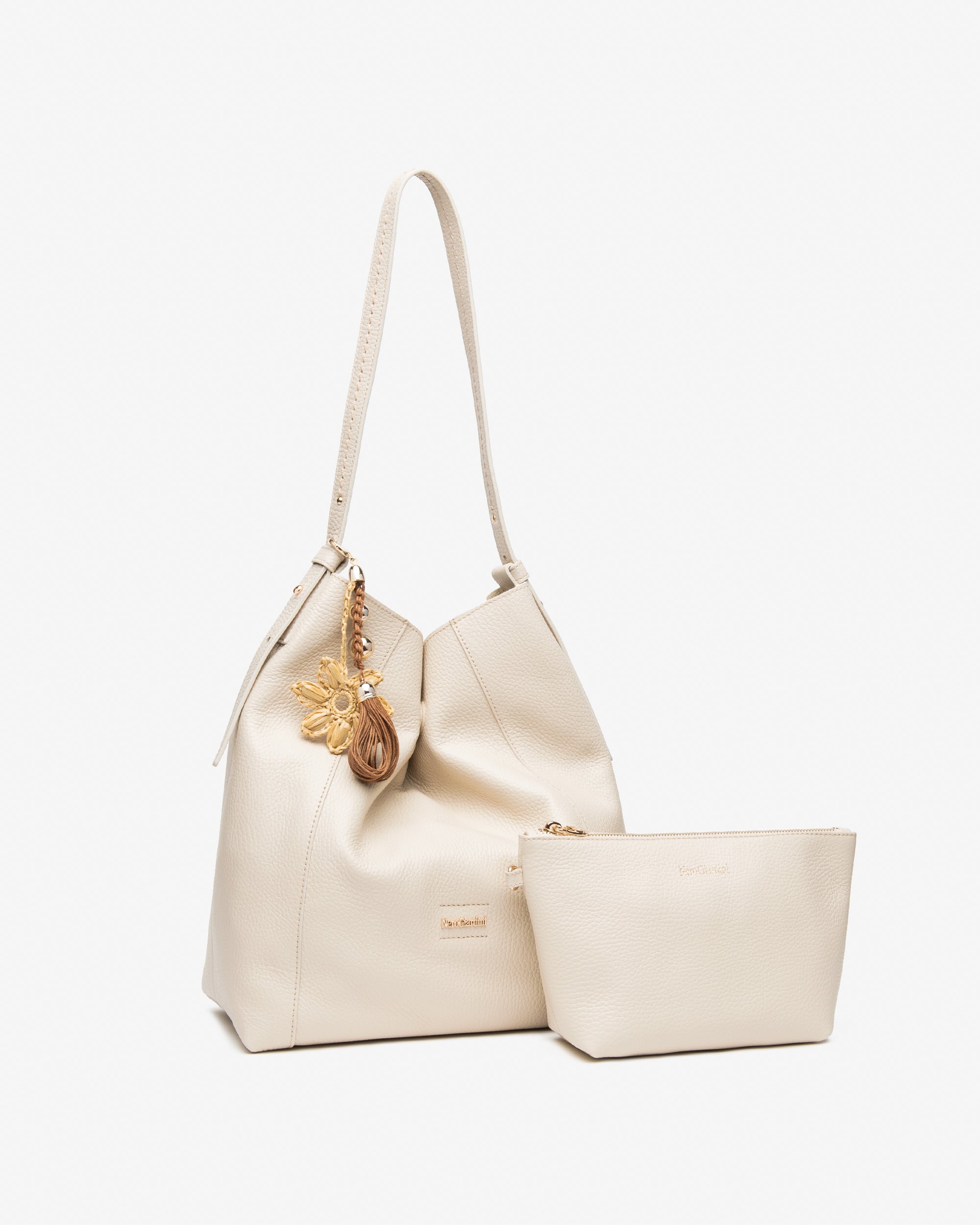 NeroGiardini Sac Seau Cuir Femme Porté Épaule