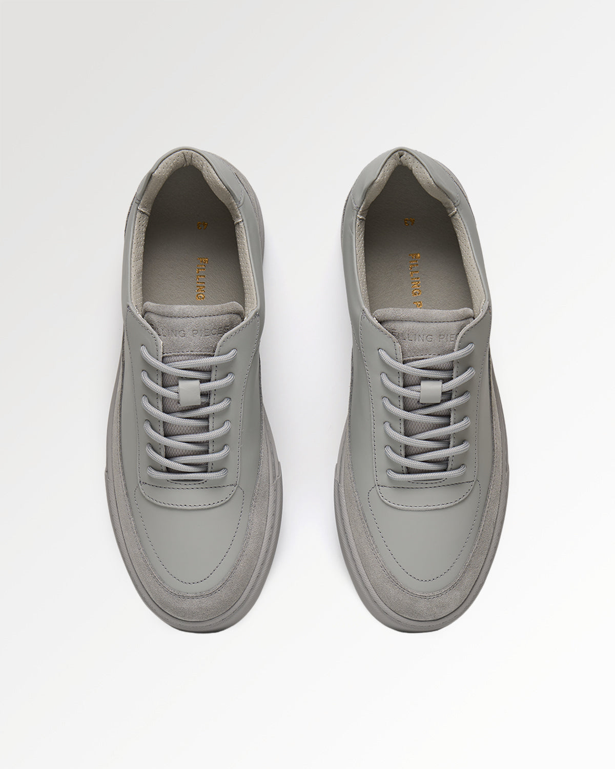 Filling Pieces Mondo Viera All Grey sneakers cuir gris