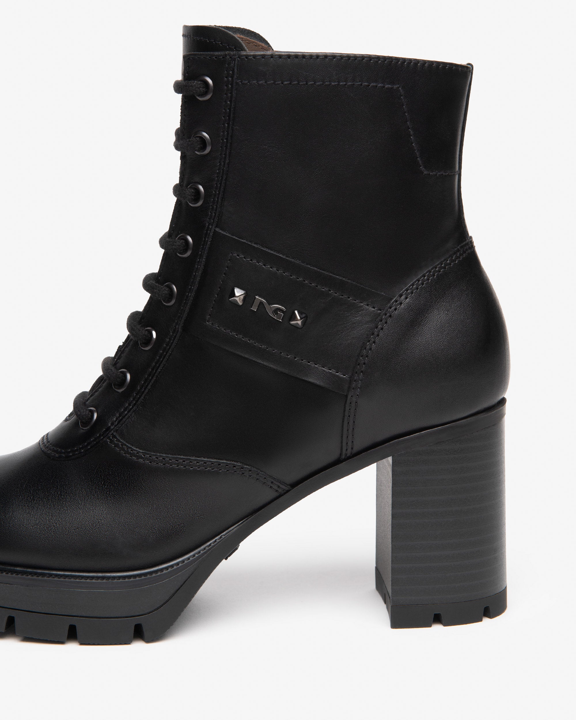 Nerogiardini Bottines Motardes Boots Cuir 38 Talon 80