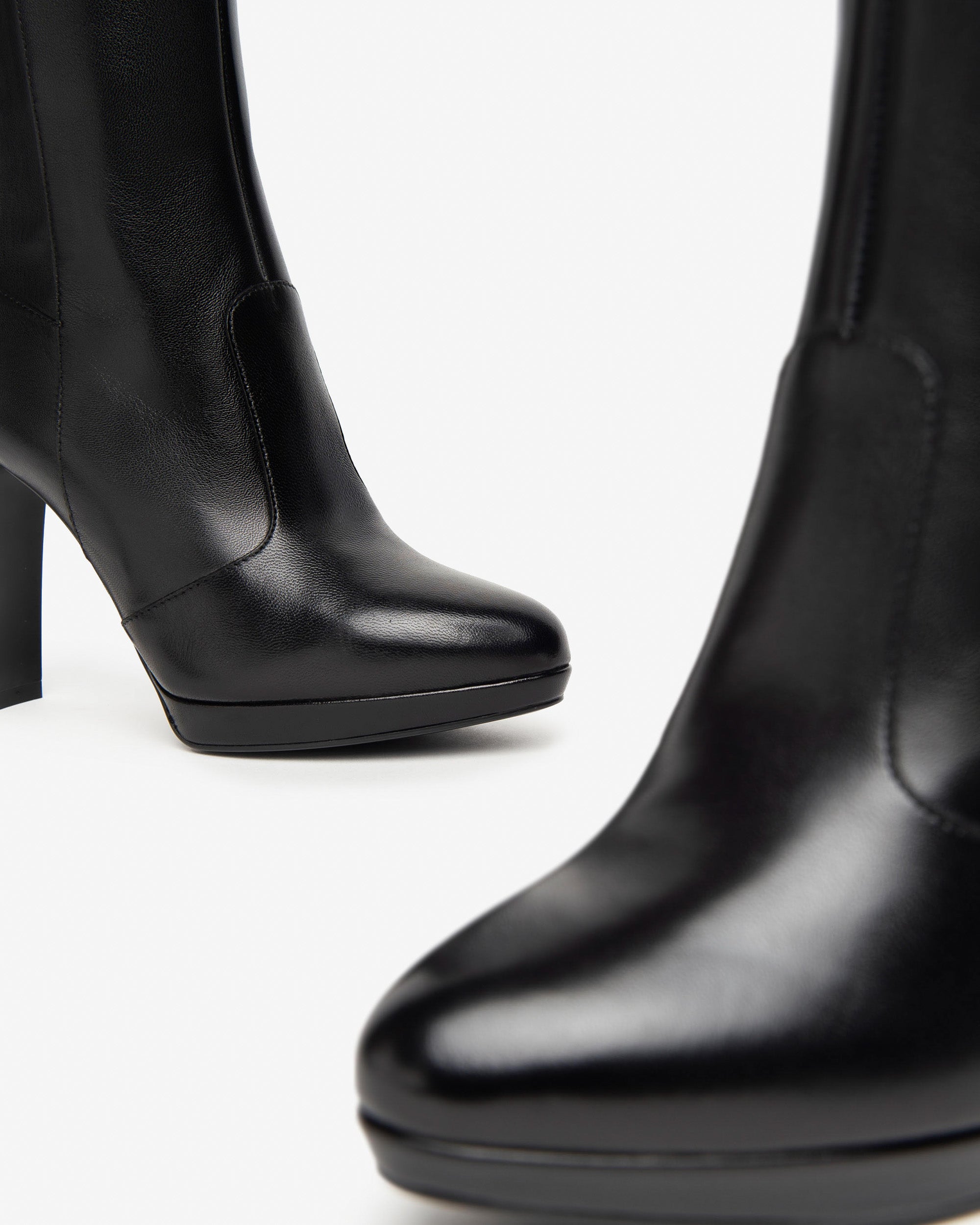 NeroGiardini Bottes Femme Cuir Talon Bloc 100mm