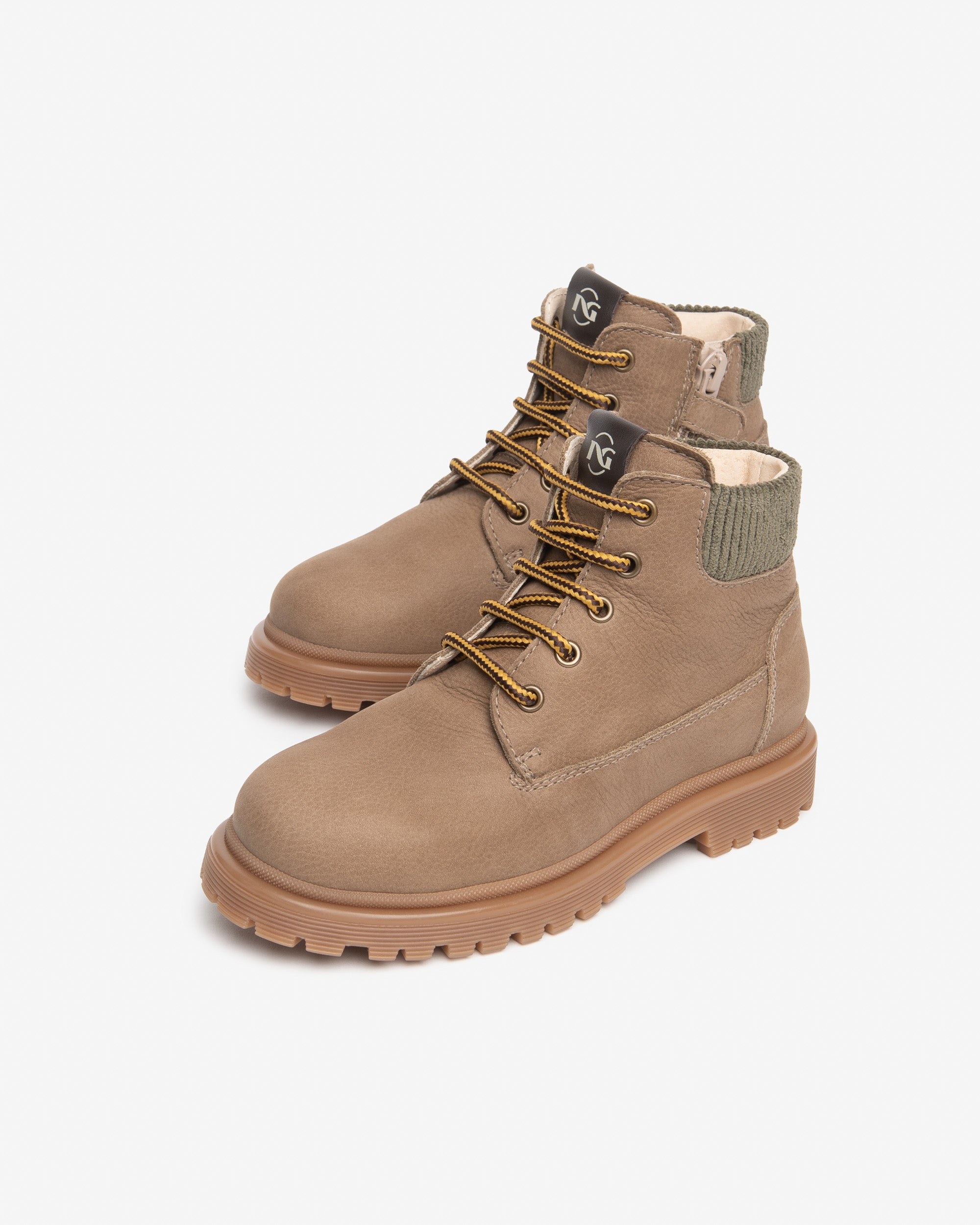 NeroGiardini Bottines Junior Garçon Cuir Tissu Zip