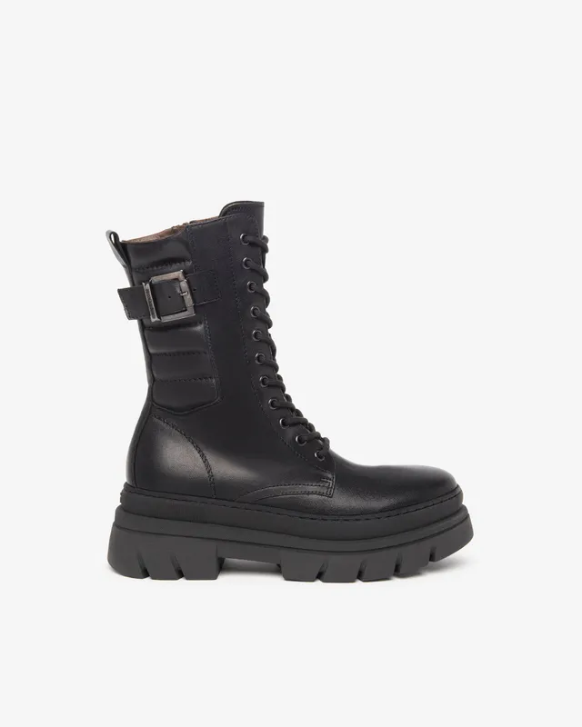 NeroGiardini Bottines bottines femme cuir combat boots