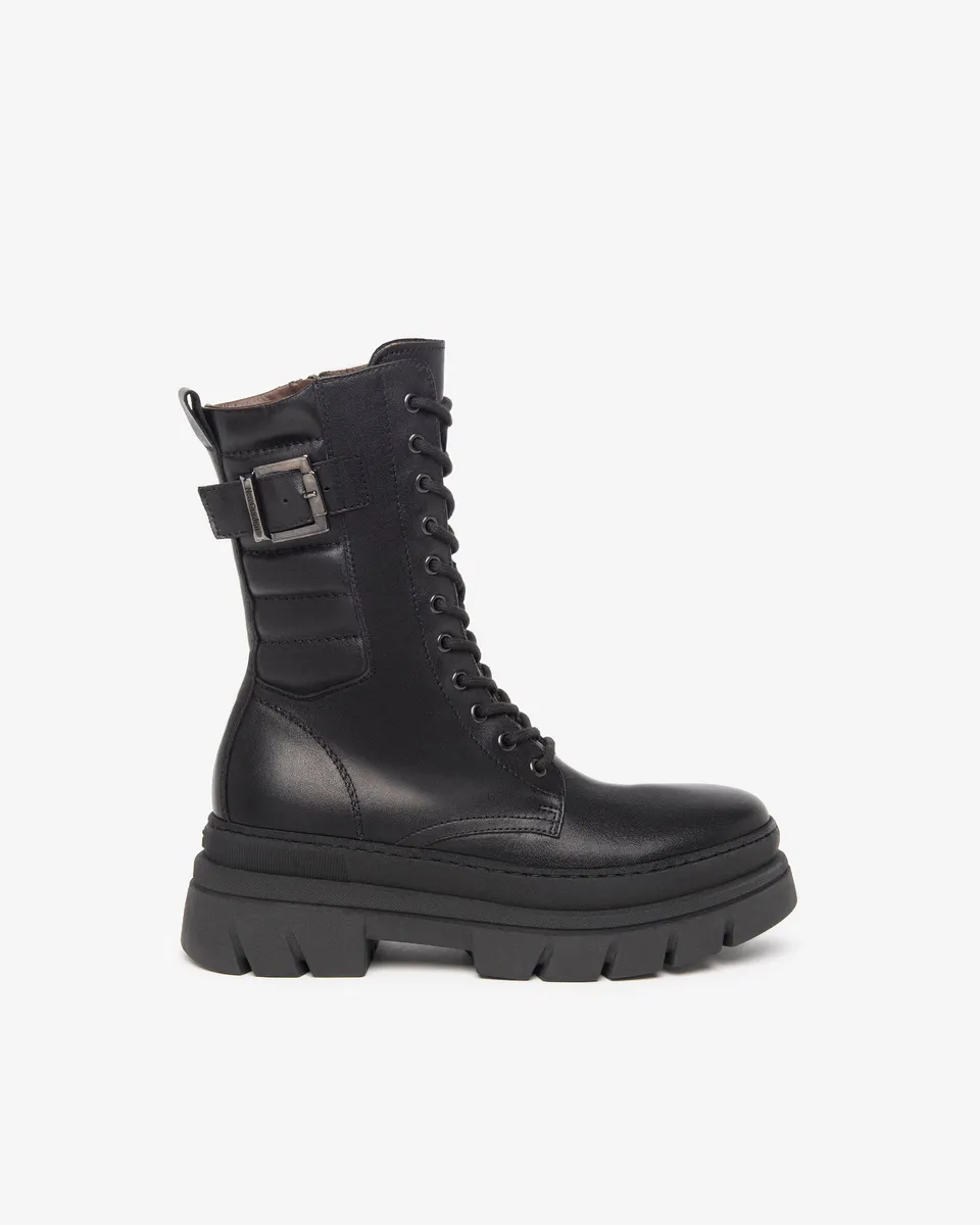 NeroGiardini Bottines bottines femme cuir combat boots