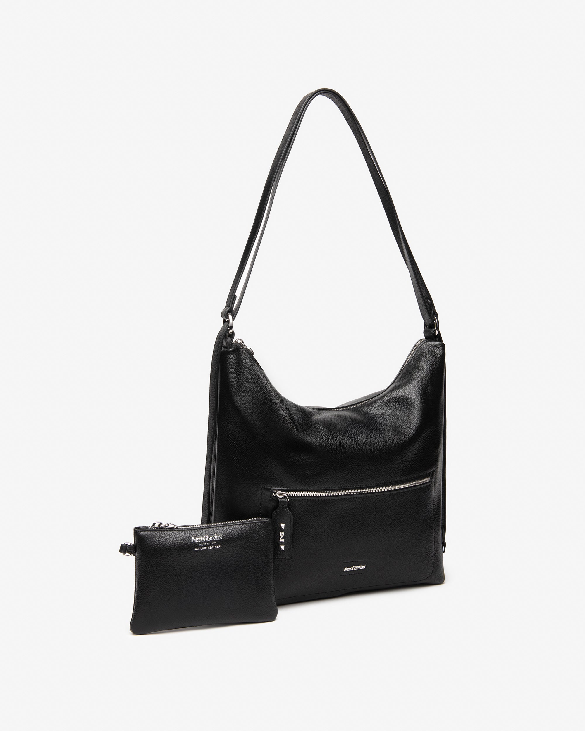 NeroGiardini Sacs Besace Cuir Femme Hobo Italie
