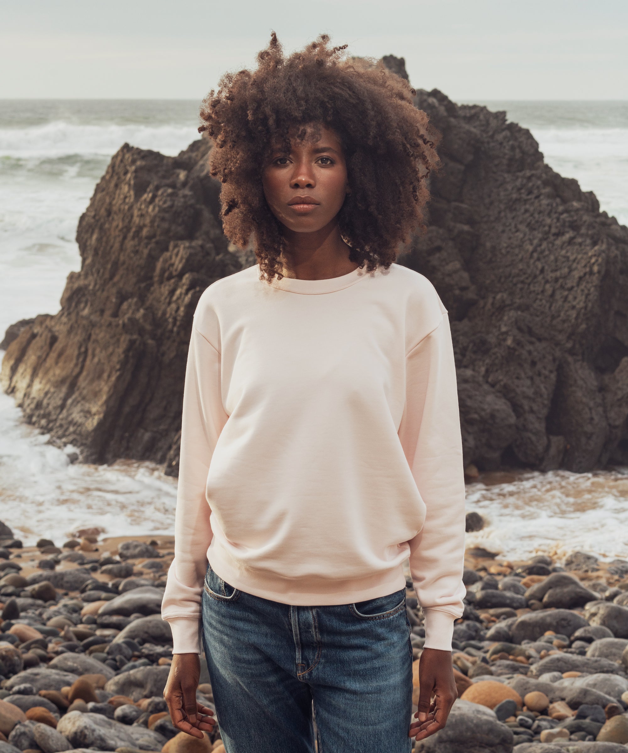 JAK Sweatshirt 01 sweatshirt Mauve coton bio 360 g