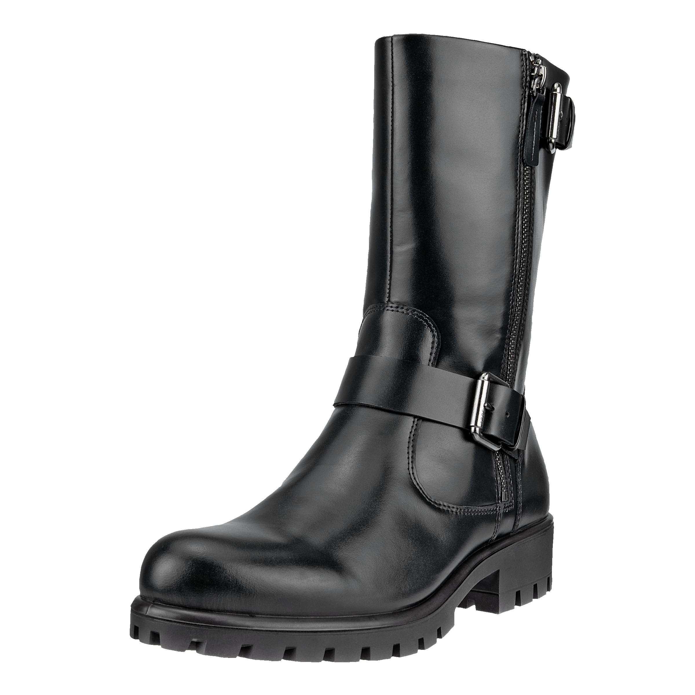 Ecco Modtray Boots Femme 35 EU Noir Cuir Motarde