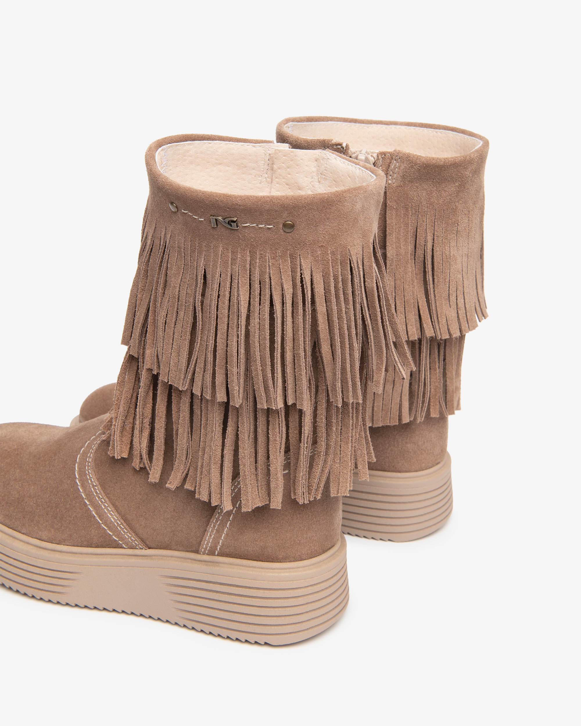 Nerogiardini Bottines Teen Fille Velours 34 Franges Zip