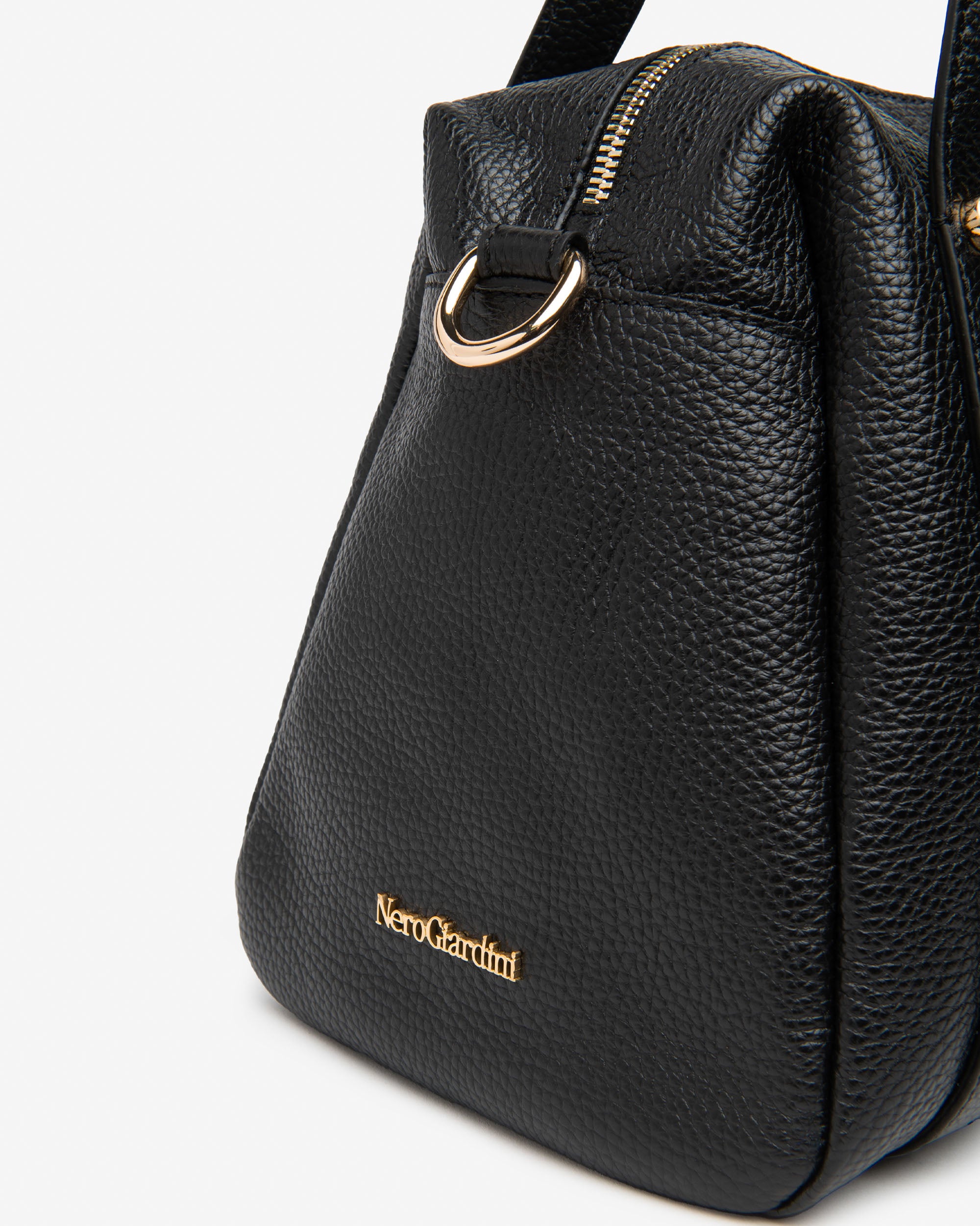 NeroGiardini Sacs Bowling Femme Cuir Grainé Zippé