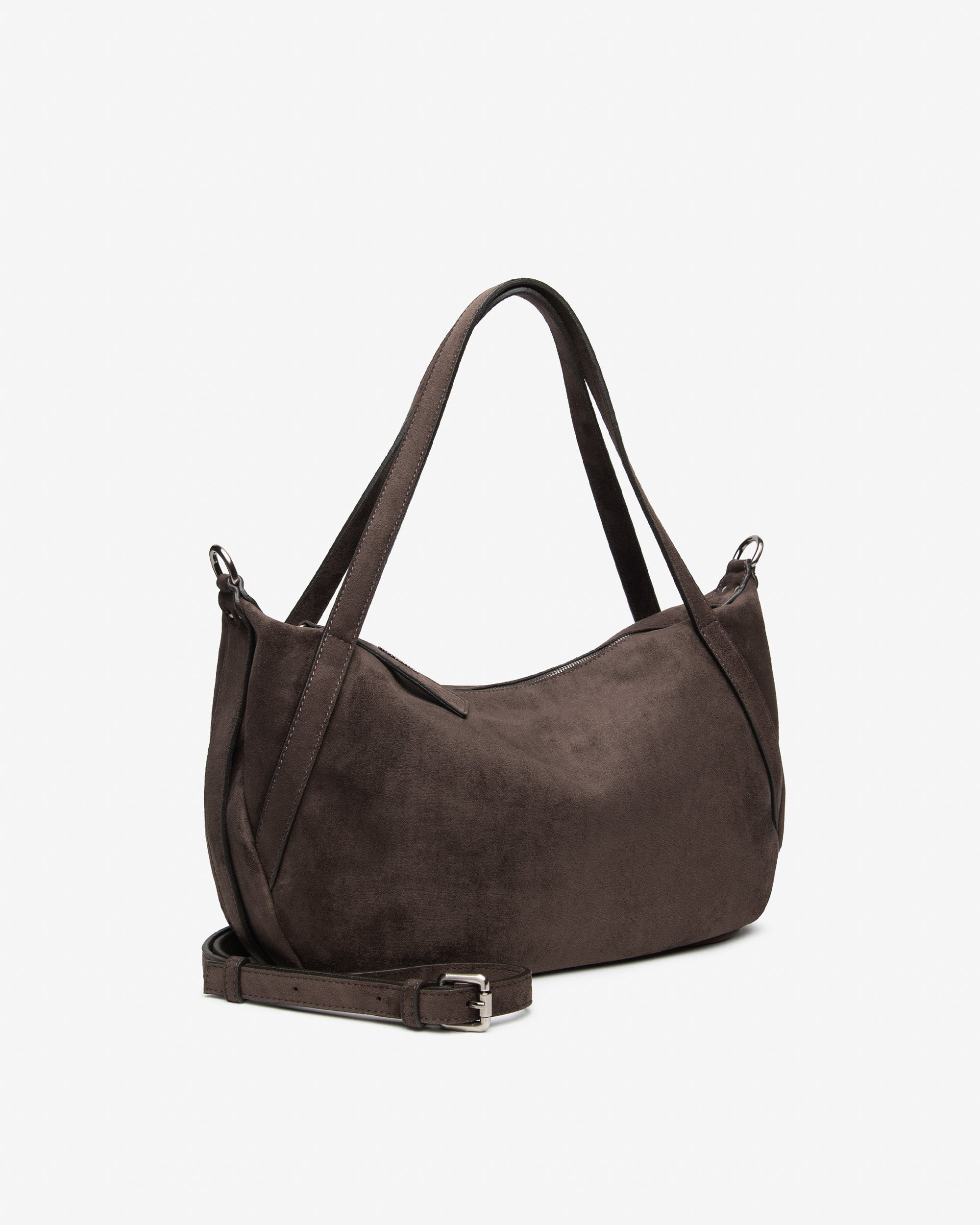 Nerogiardini Sac Hobo Femme Daim Zippé