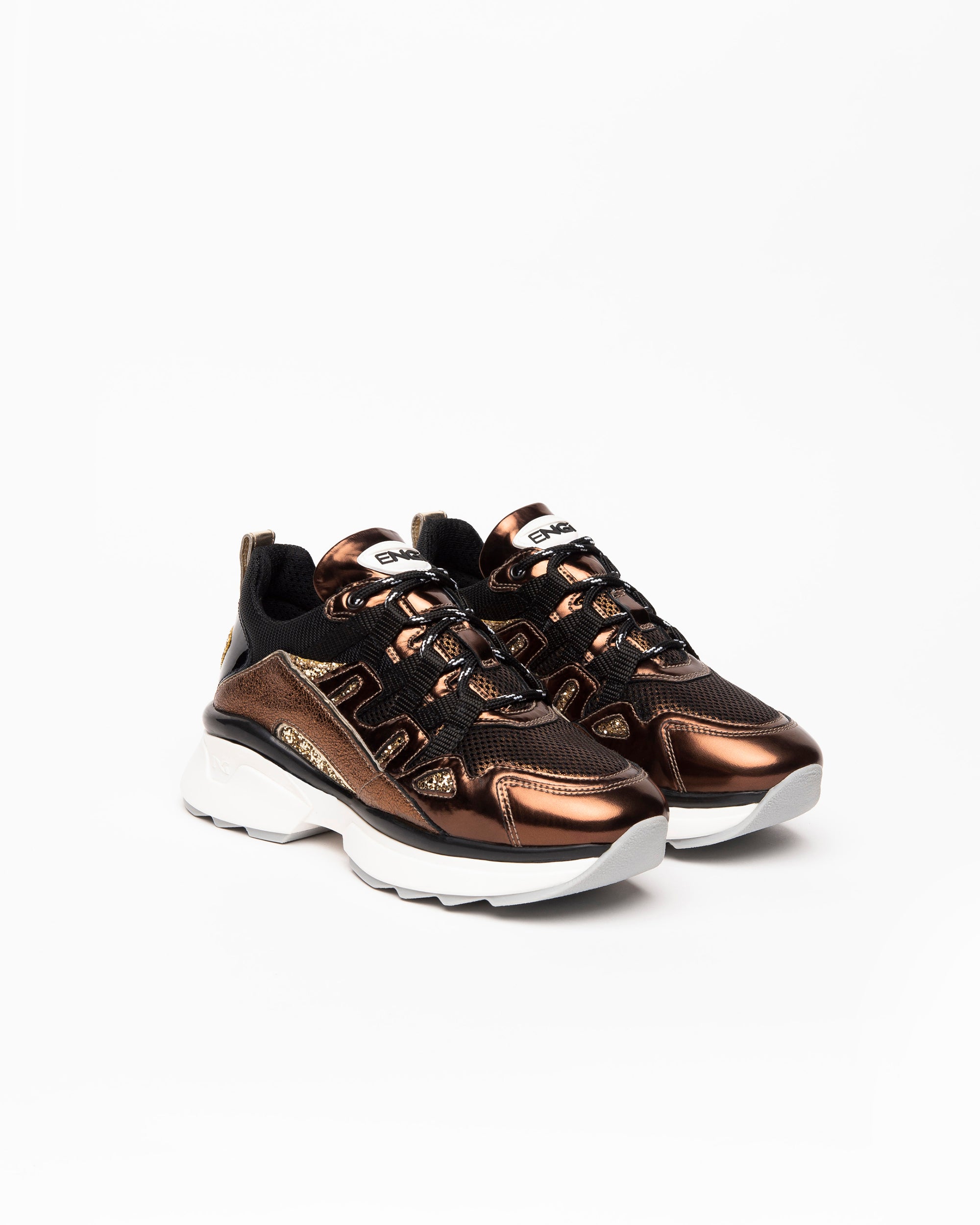 NeroGiardini Sneakers Femme Lamé Pailleté 4 cm