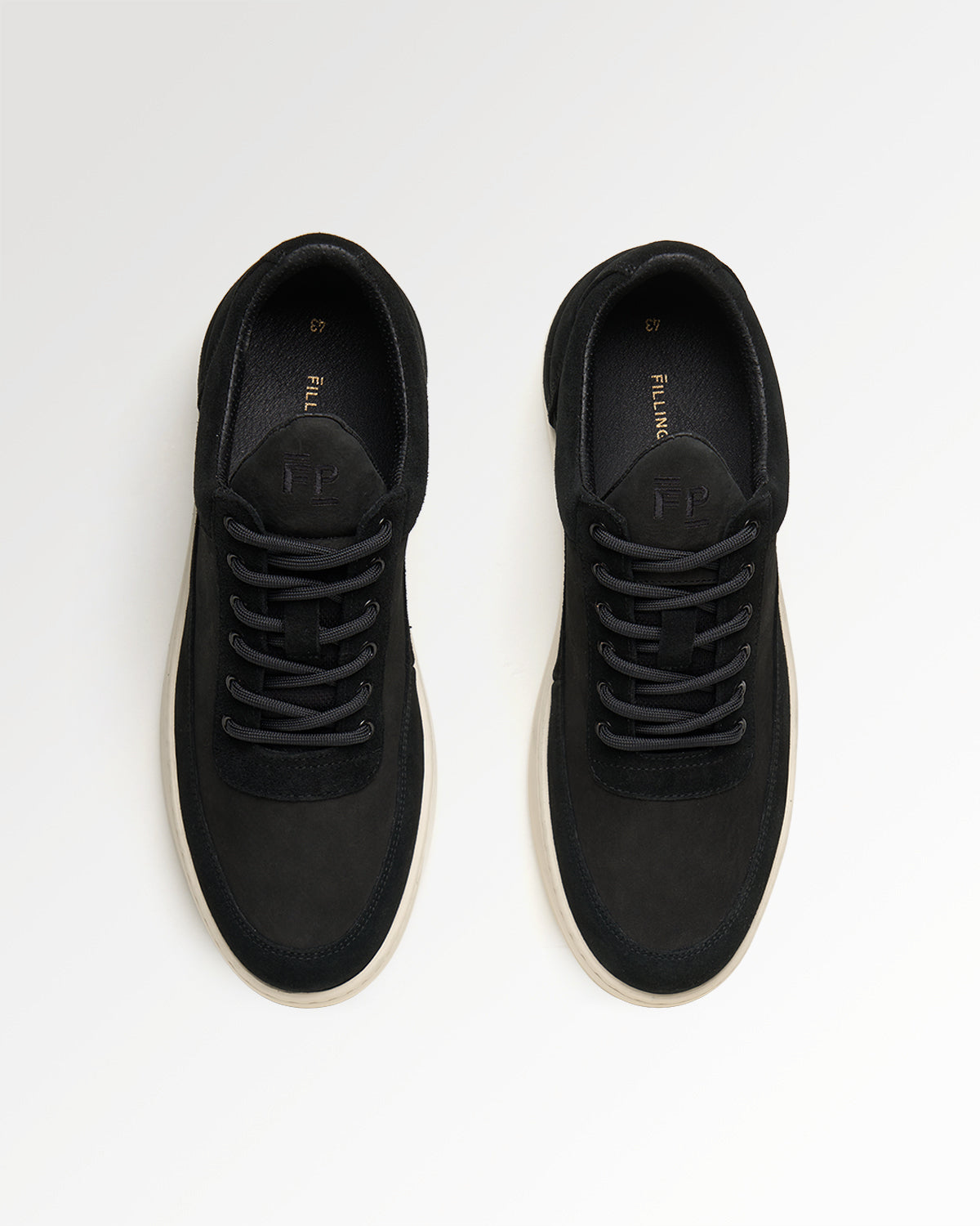 Filling Pieces Low Top Suede Grain basket noire homme