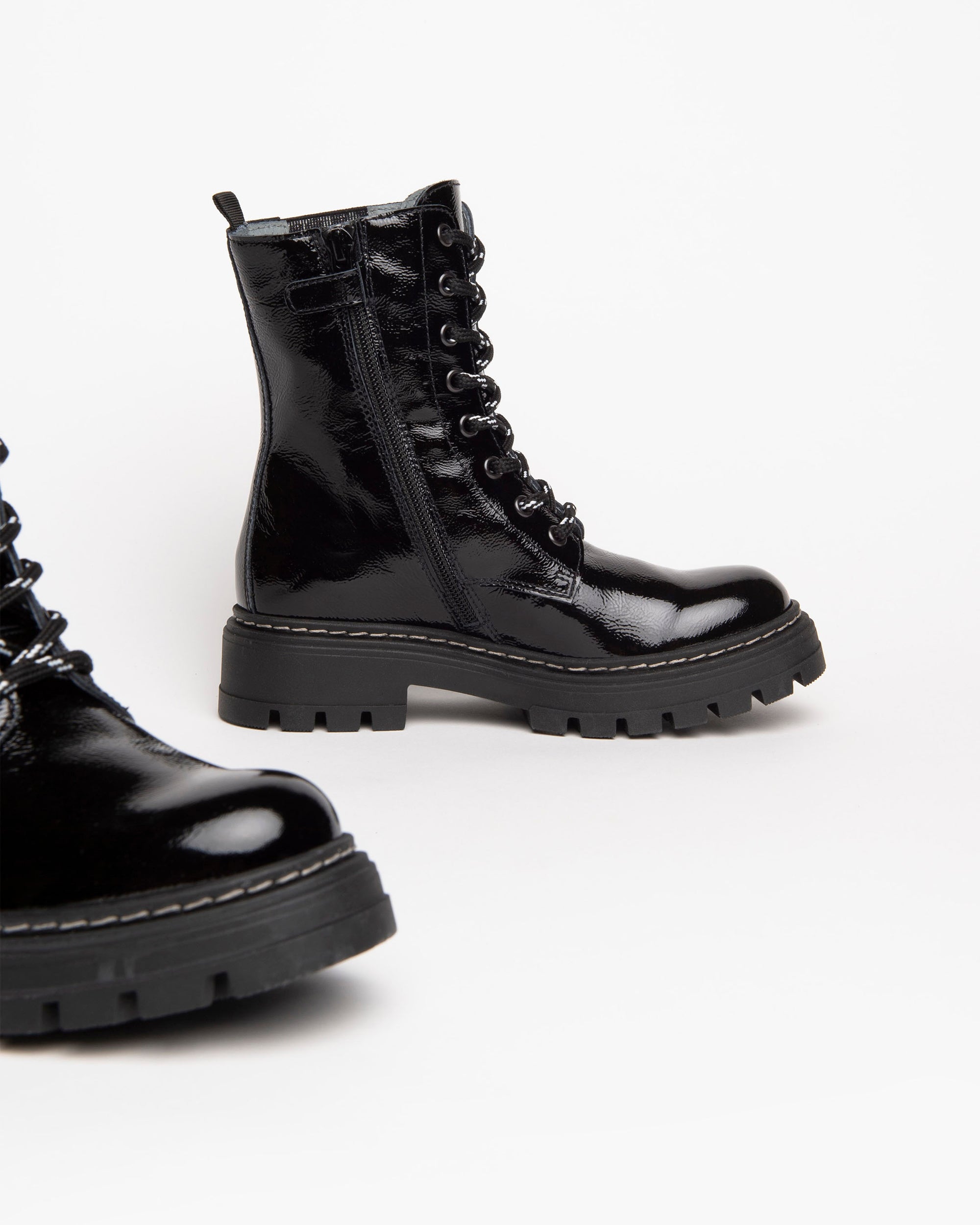 NeroGiardini Teens bottines vernis fille lacets