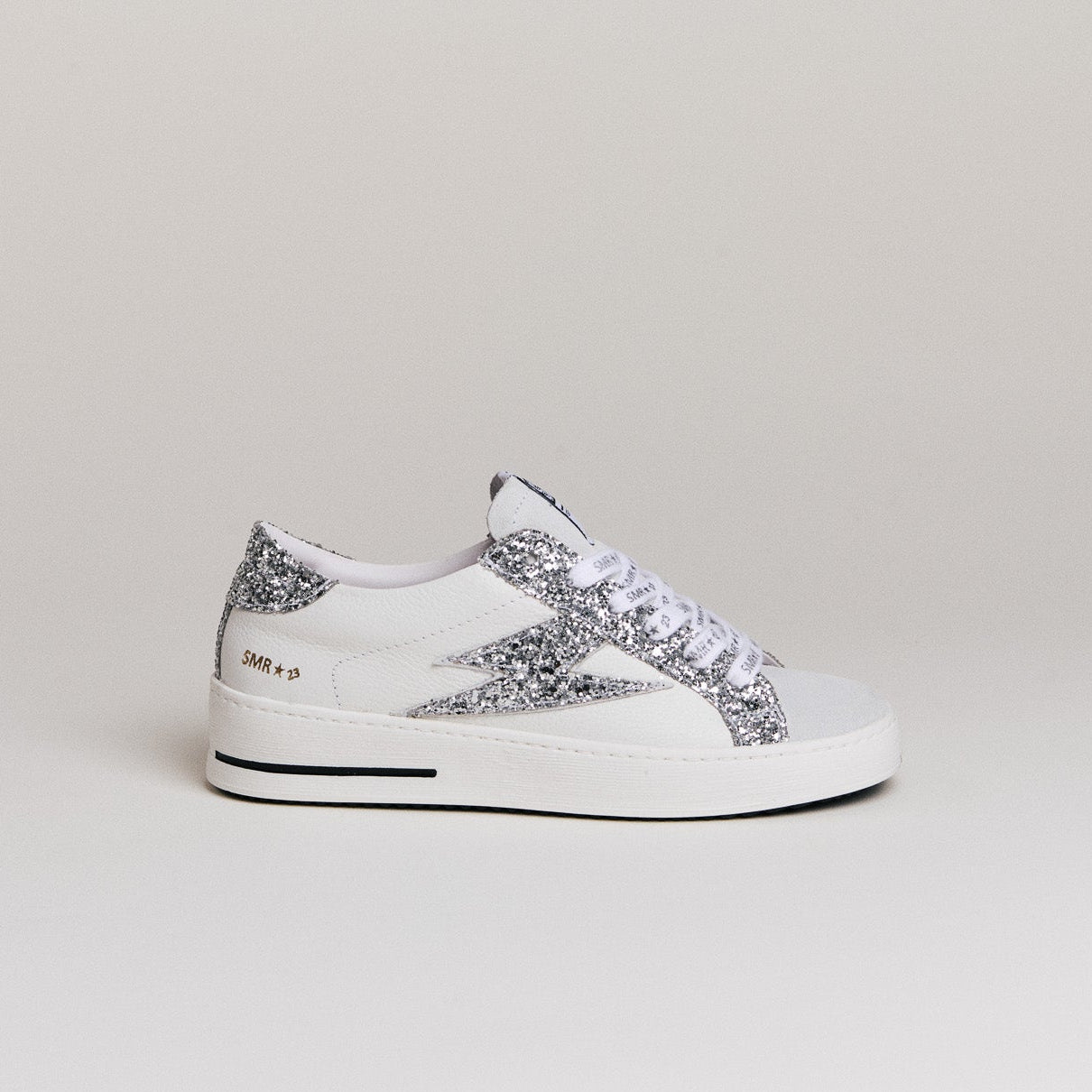 SMR Semerdjian Maya D599 baskets cuir blanc argent