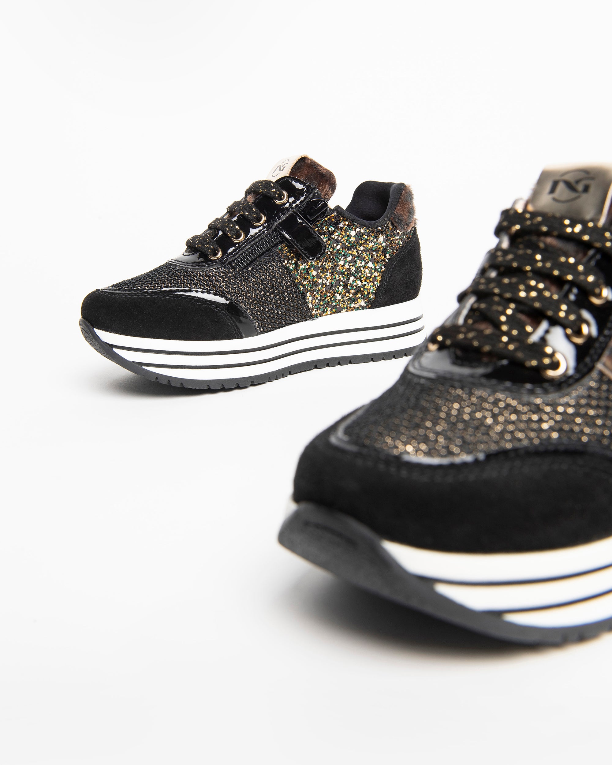 NeroGiardini Sneakers fille daim paillettes 25-30 plateforme