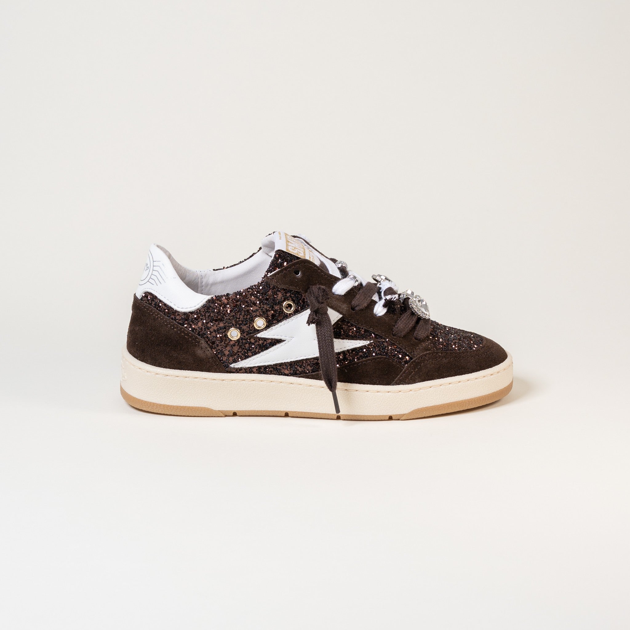 SMR Dany E196 baskets glitter marron 38