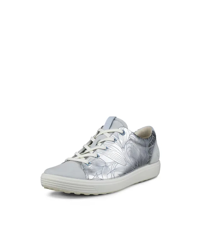 ECCO Soft 7 Bottines Femme Blanc Floral 39 EU Cuir