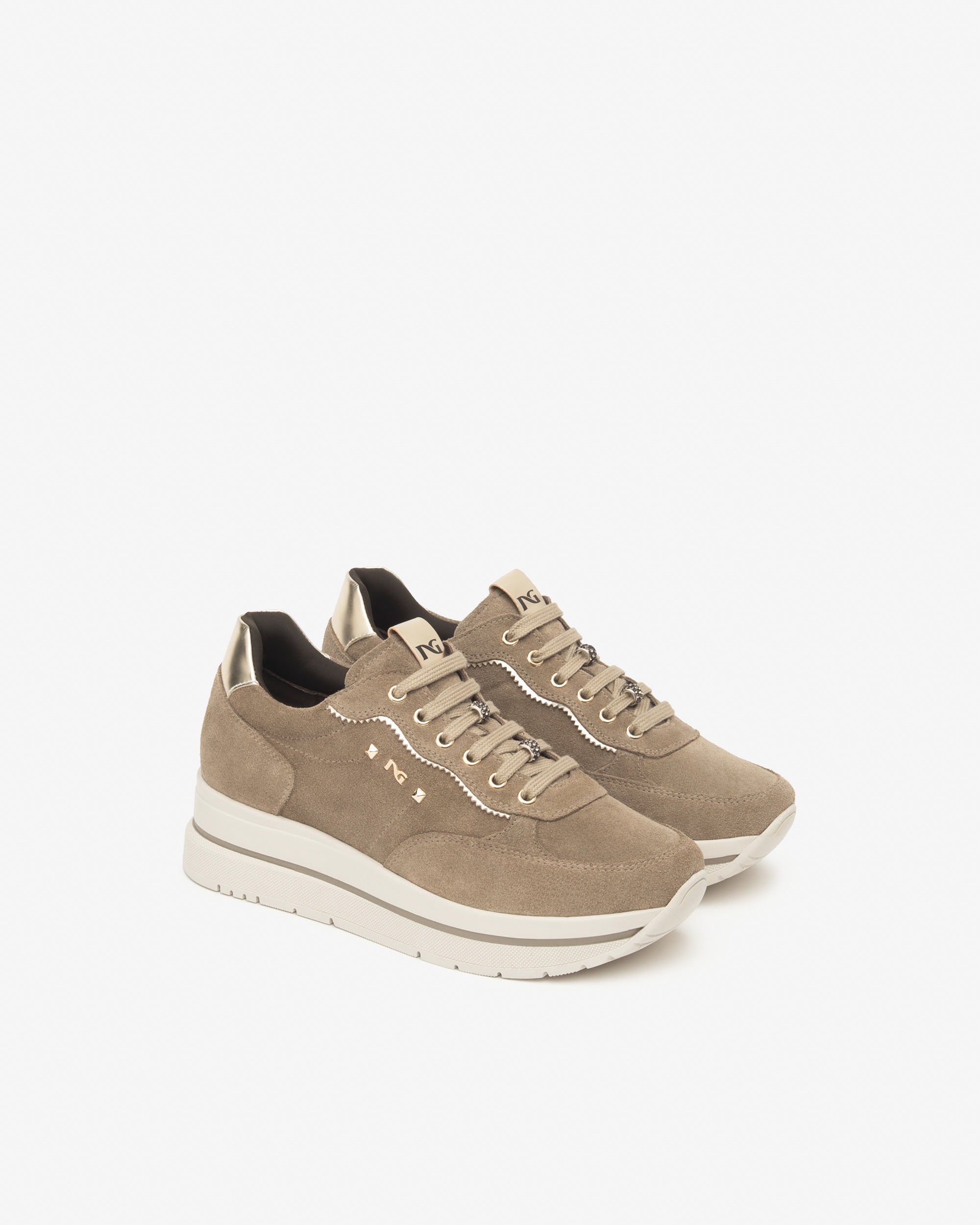 NeroGiardini Sneakers Femme Cuir Velours Memory Confort