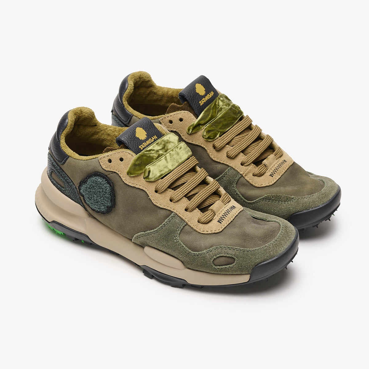 Satorisan Chacrona Premium baskets cuir femme Rush Green