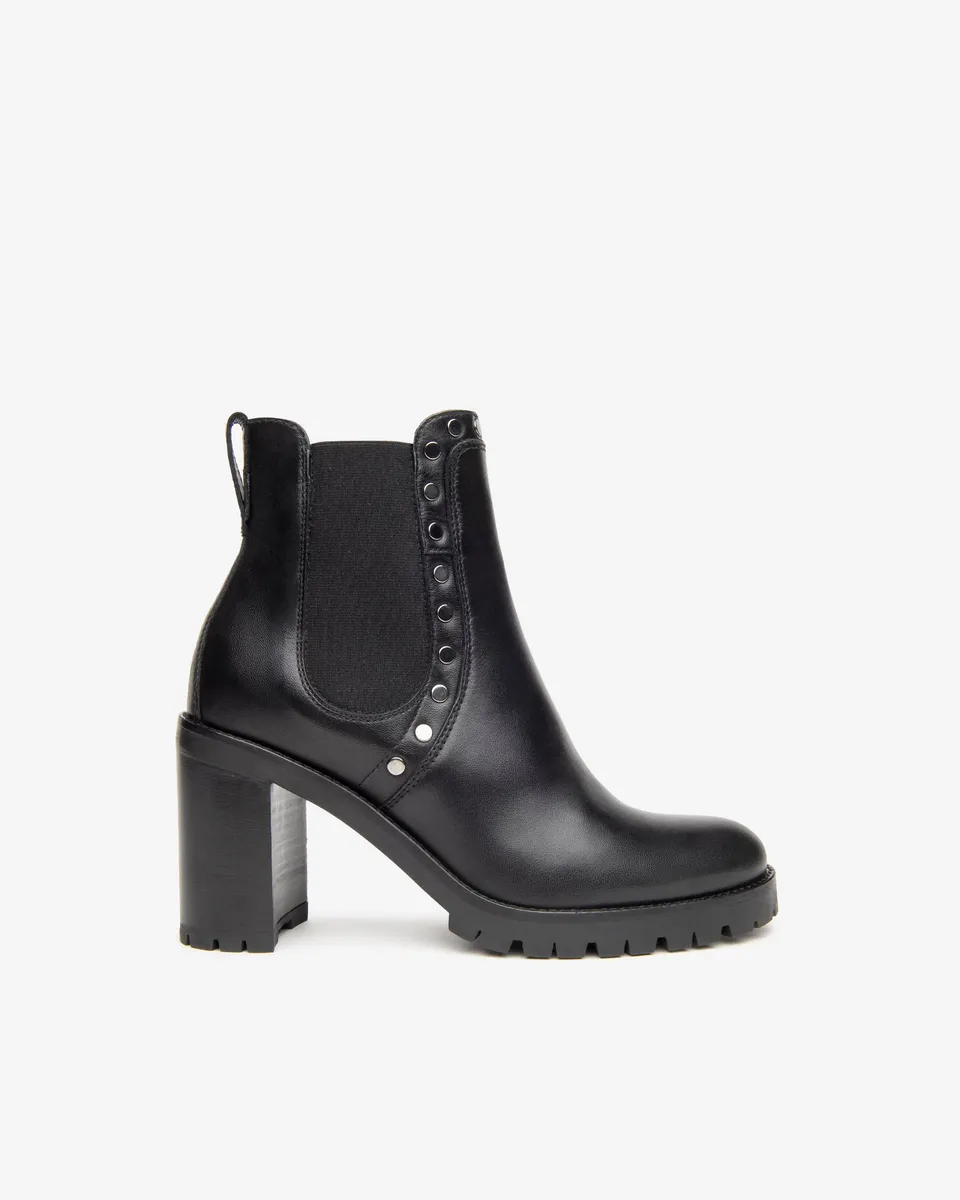 NeroGiardini Bottines Chelsea bottines cuir femme talon 9 cm