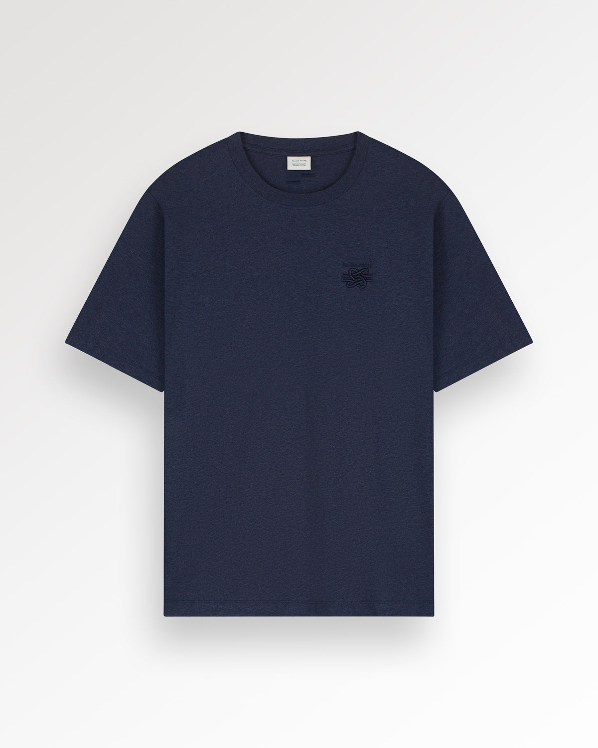 Filling Pieces Embroidered Knot T-shirt coton bleu marine
