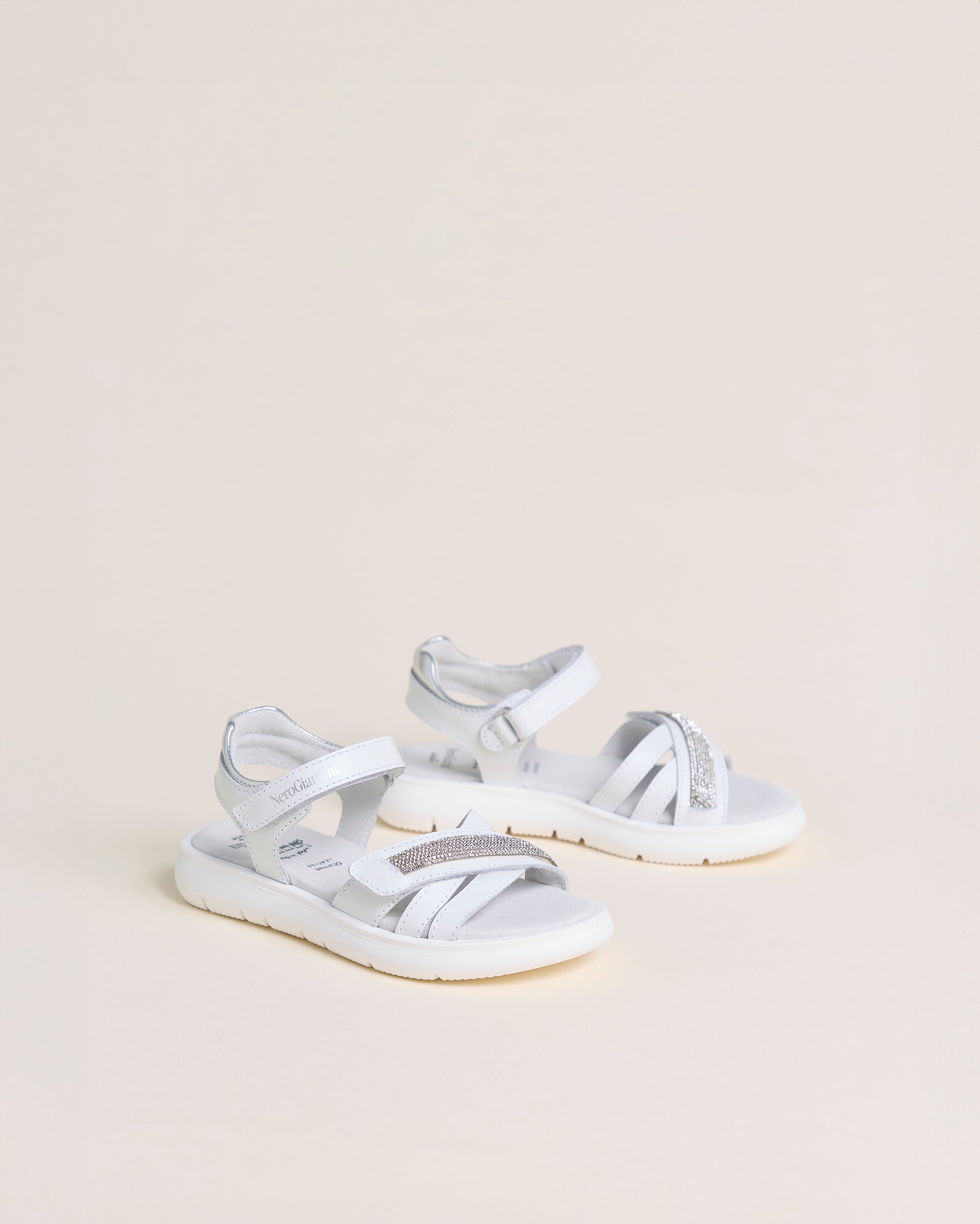 NeroGiardini Sandales Junior Fille Cuir Technique