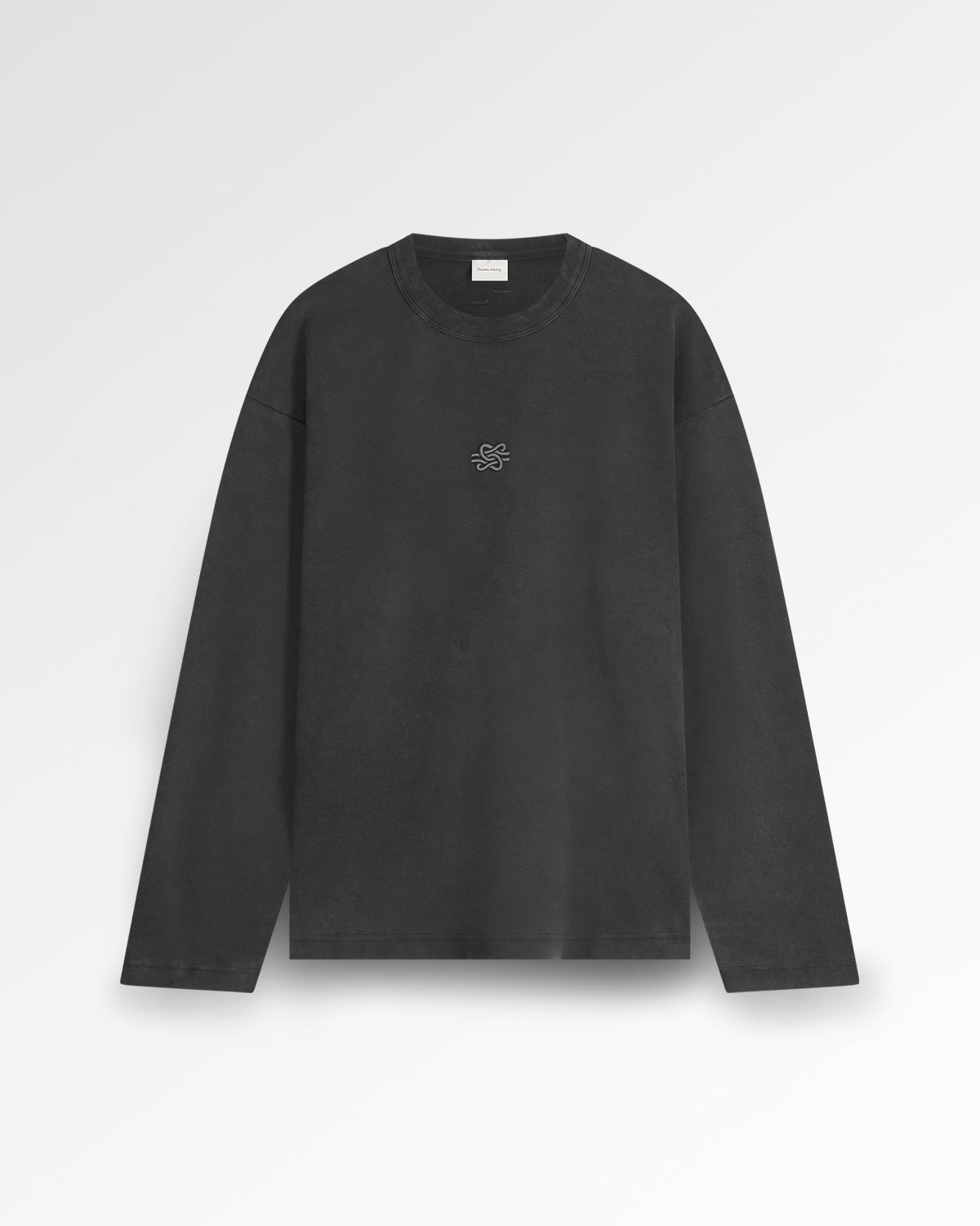 Filling Pieces Boxy Embroidered sweat coton noir vintage