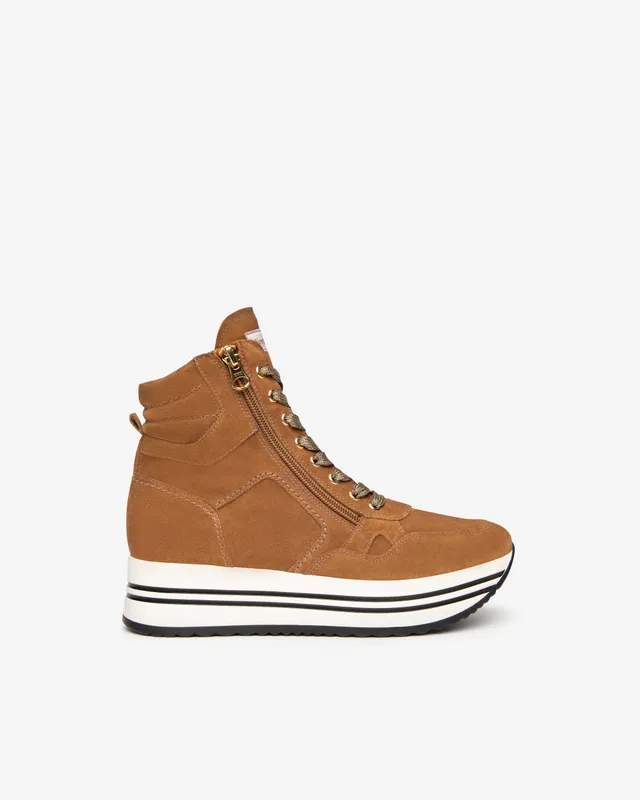 NeroGiardini Sneakers Montantes Femme Cuir Velours DryGo