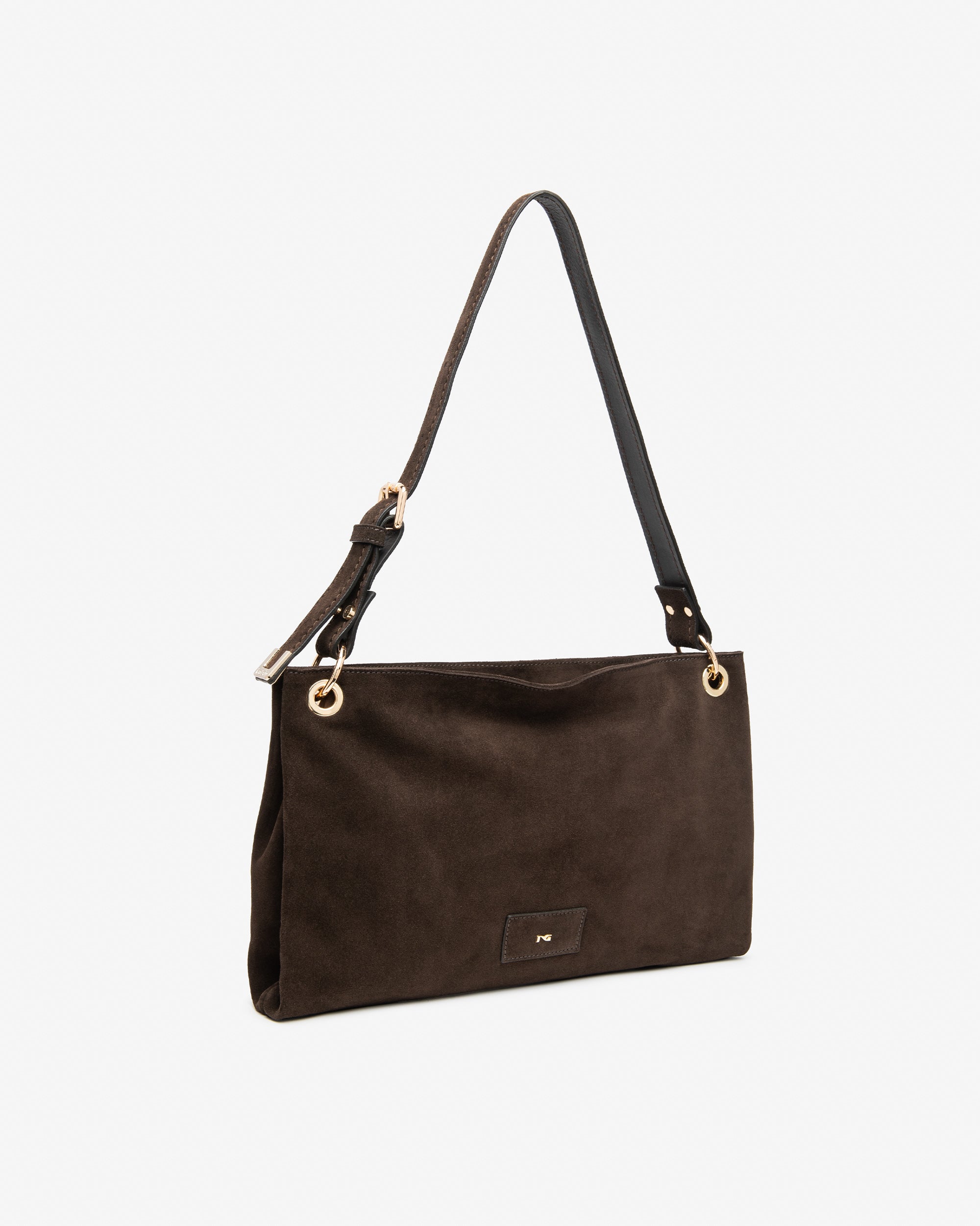 Nerogiardini Sacs Sac Épaule Femme Daim Zippé
