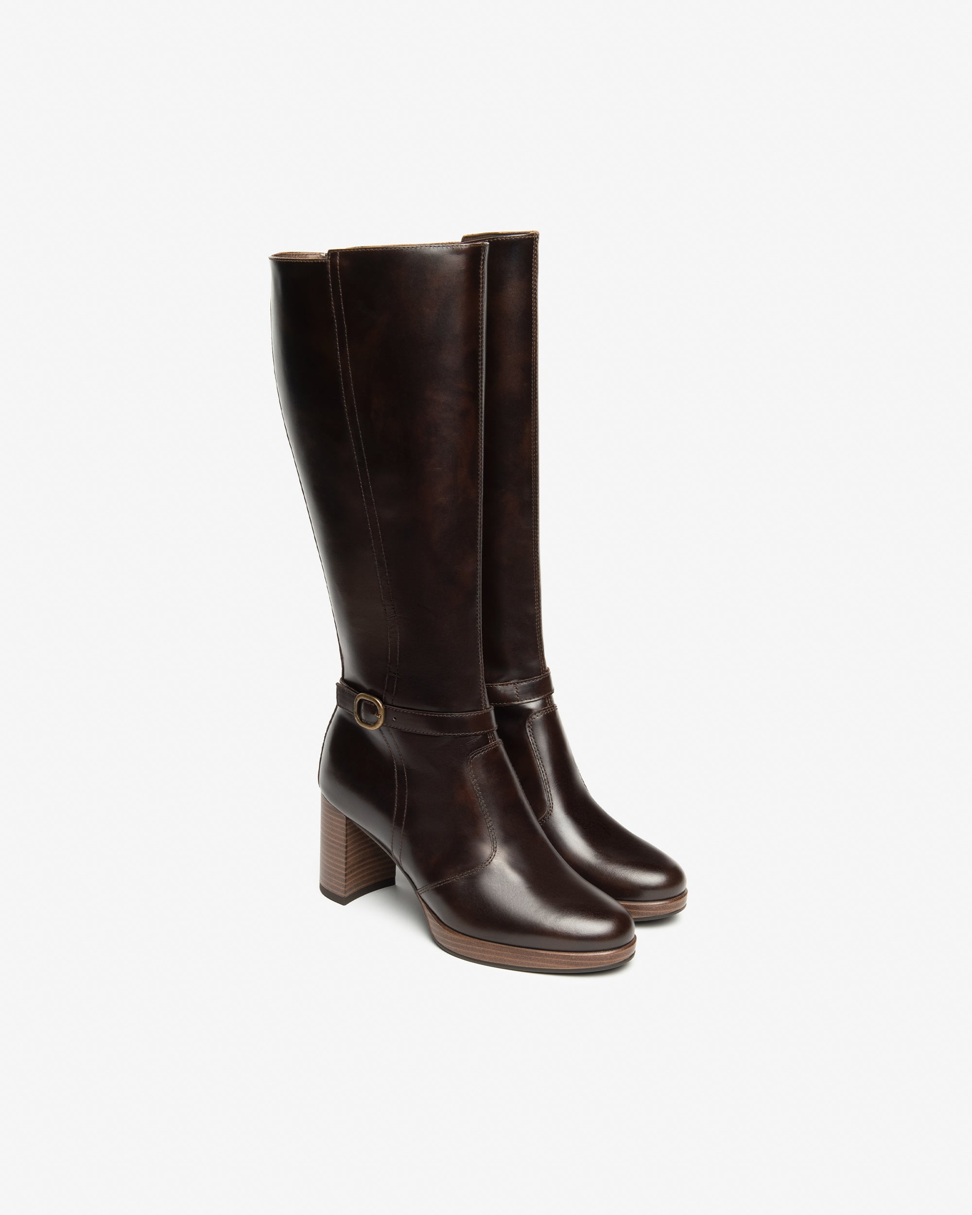 NeroGiardini Bottes Femme en Cuir Automne Hiver