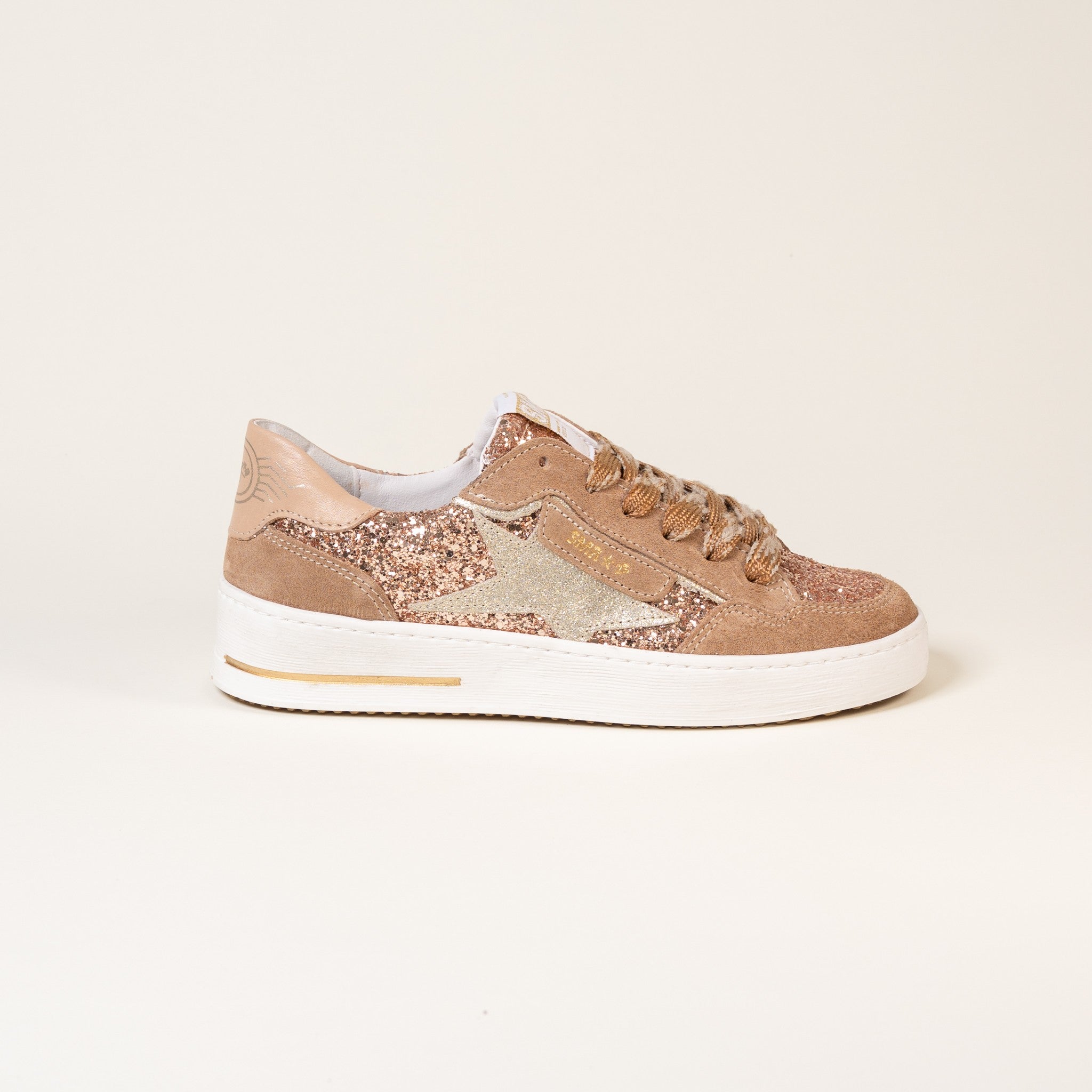 Semerdjian Ale E477 baskets nude champagne glitter