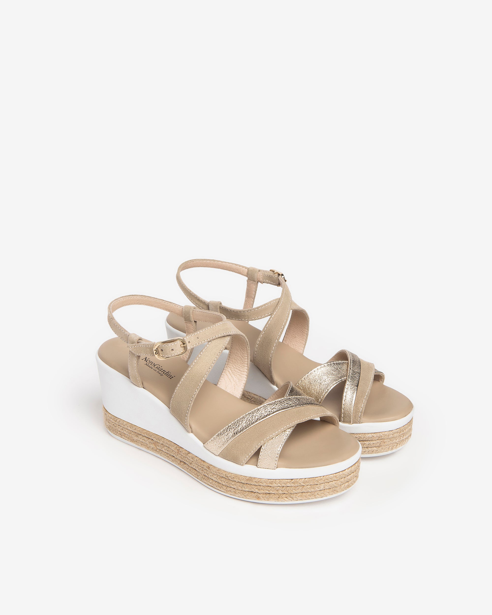 NeroGiardini Sandales Femme Daim Cuir Été