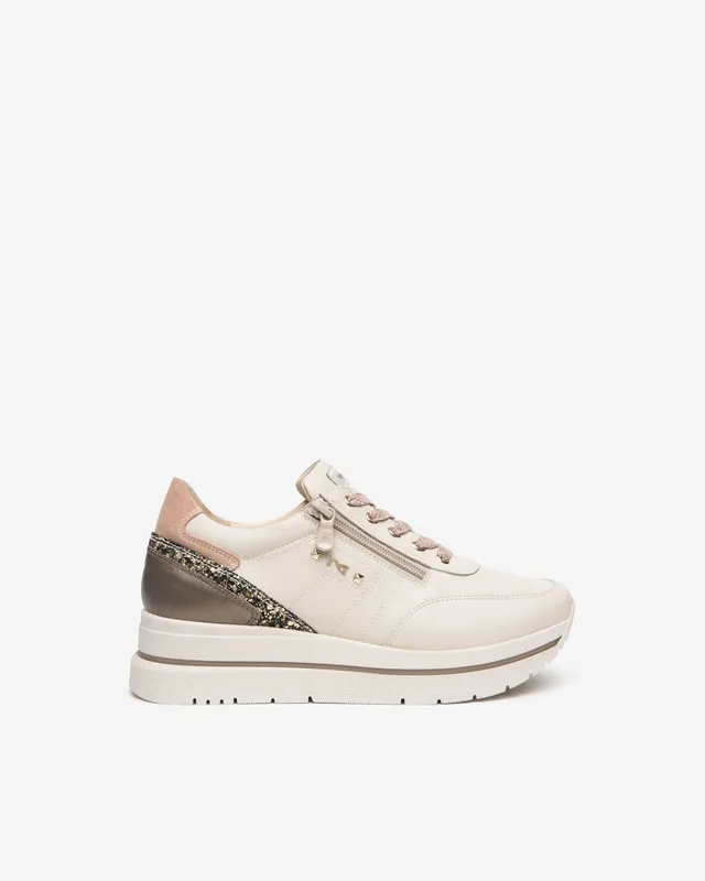 NeroGiardini Sneakers Femme Cuir Daim Plateforme 45mm