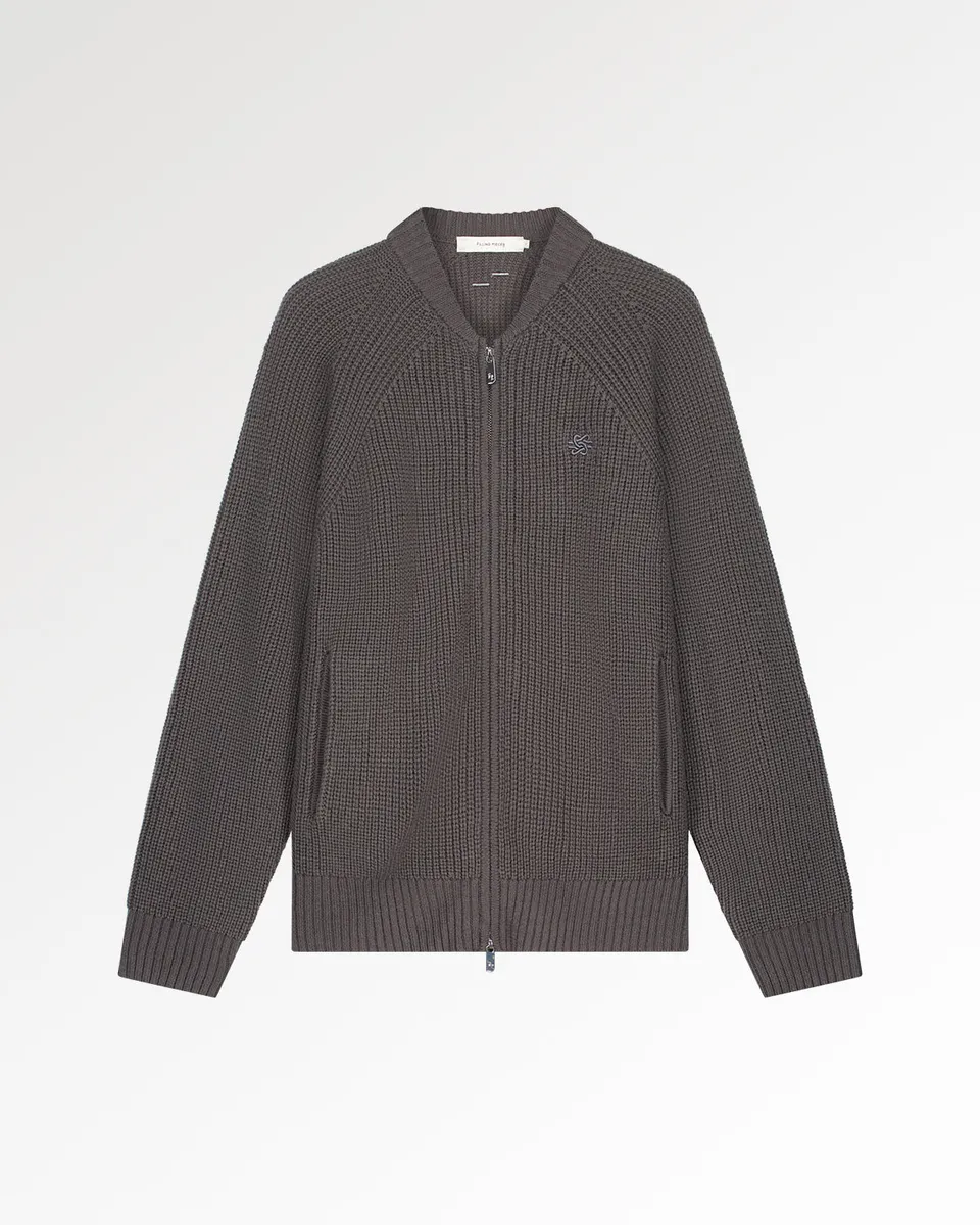 Filling Pieces Zip Knit pull zippé pavement unisexe