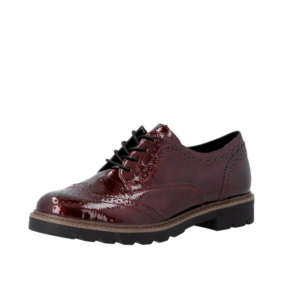 Remonte D2Q04 Chaussures à Lacets Femme Bordeaux Laqué