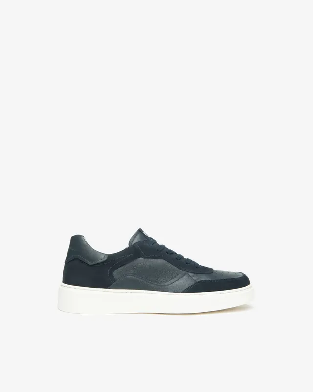 NeroGiardini Sneakers baskets homme cuir et velours ville