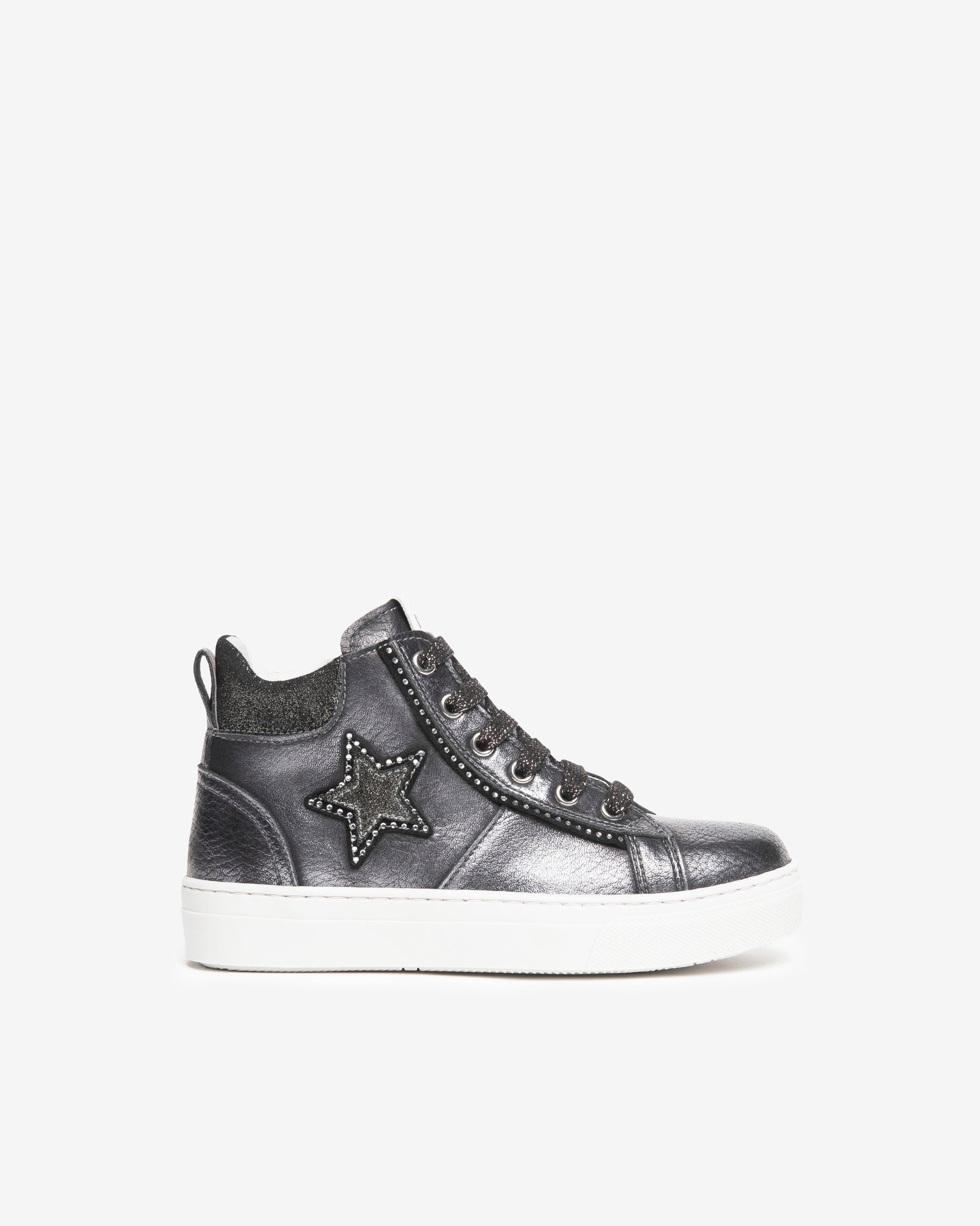 NeroGiardini Sneakers Fille Montantes Cuir Strass