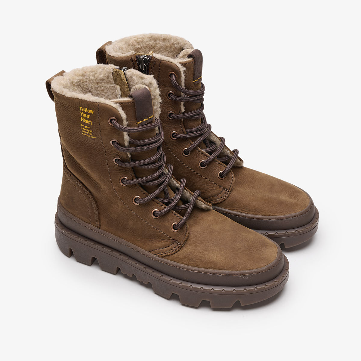 Satorisan Unalome Laces Premium Wool bottines Mid Brown