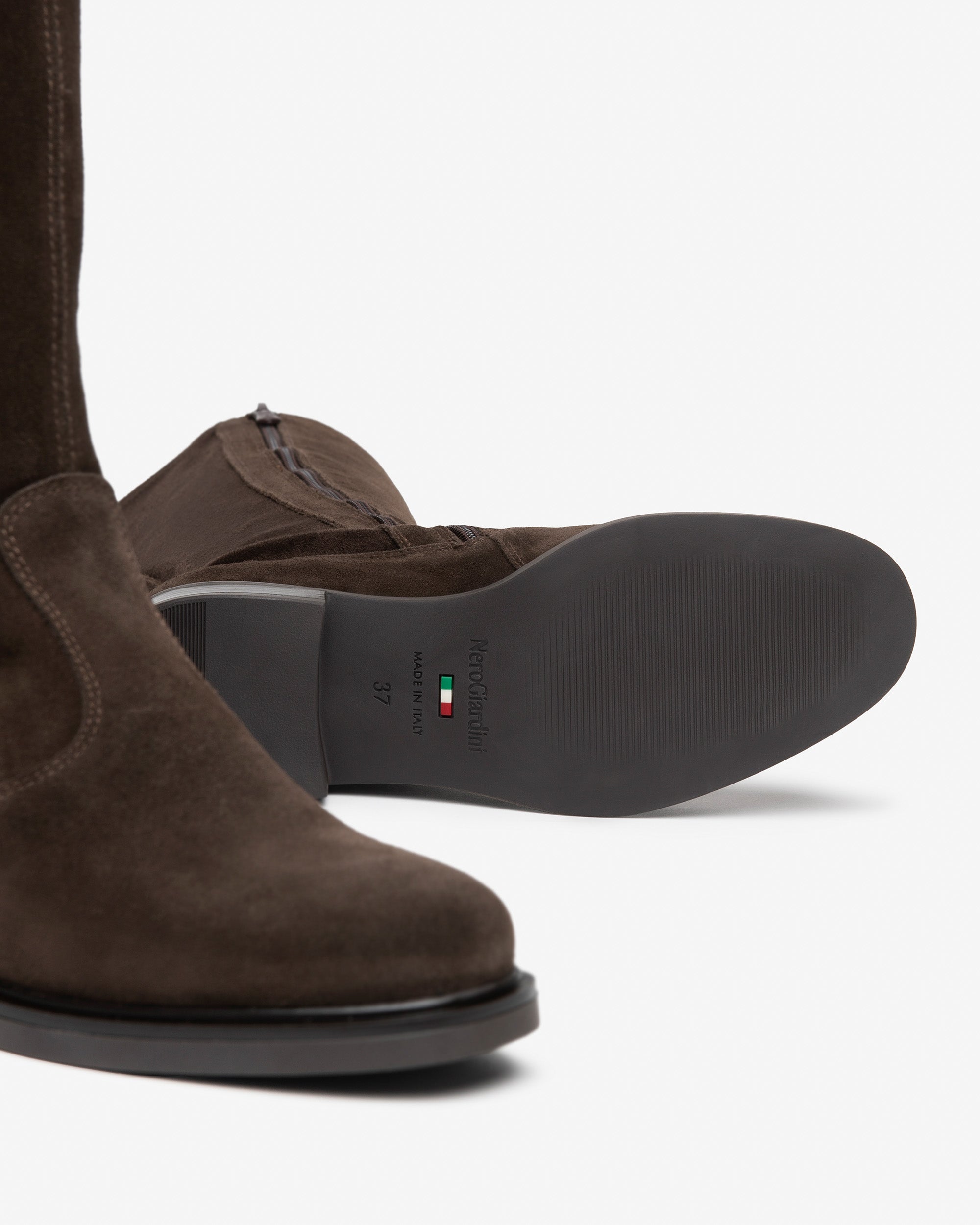 NeroGiardini Bottes Femme Daim Bottes Talon 30 mm