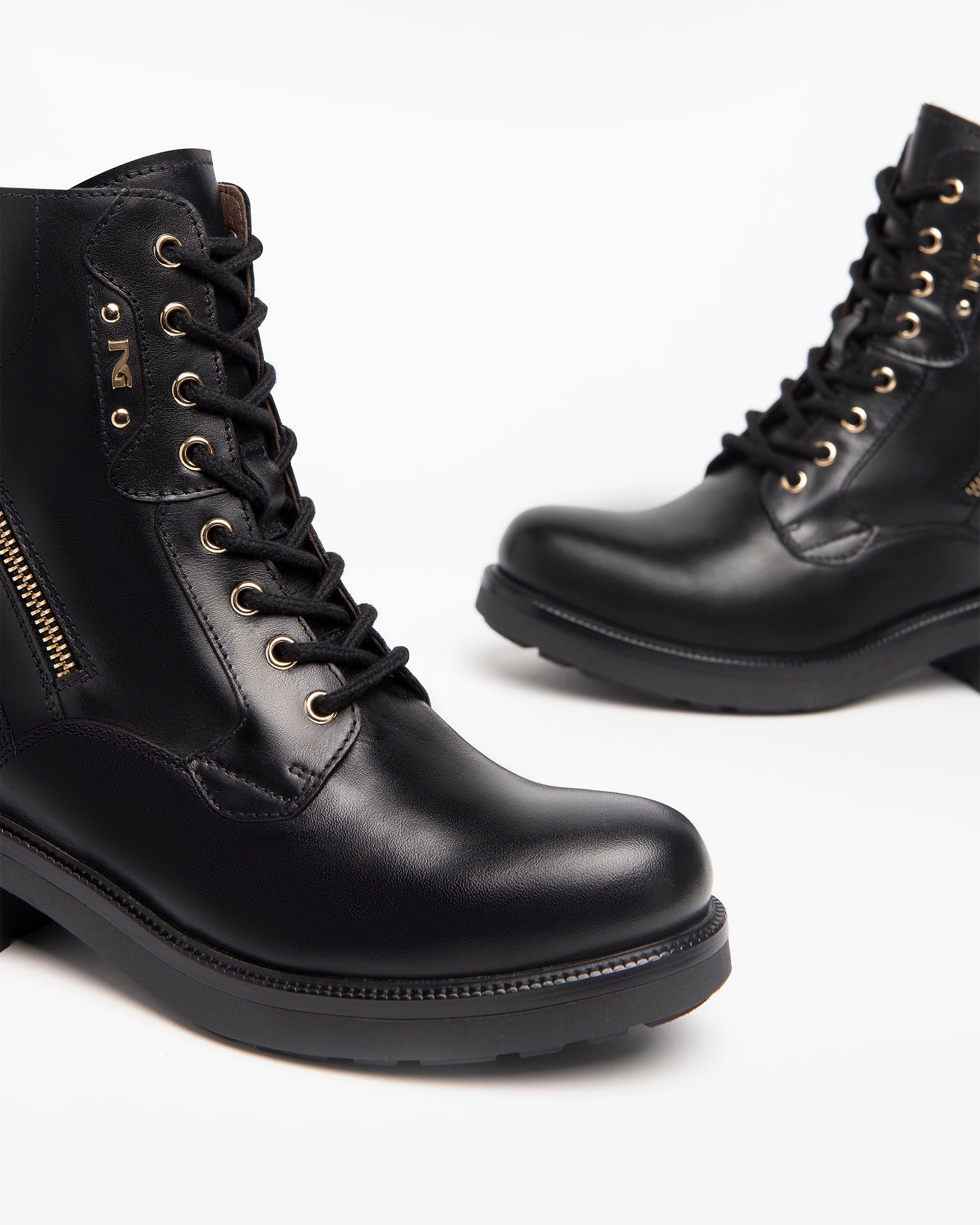 NeroGiardini Bottines Femme Cuir Combat Hiver