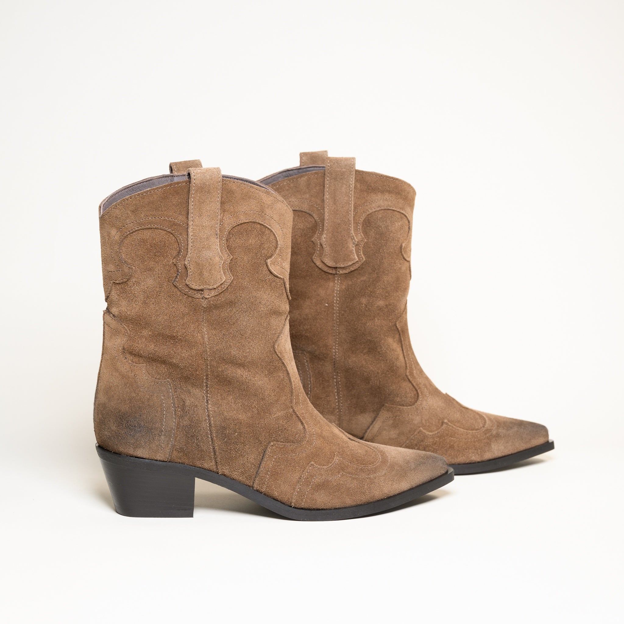 Semerdjian E1467E1 bottines beige croûte cuir