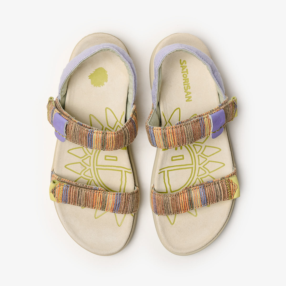 Satorisan Kona Raffia sandales Etnico textile femme