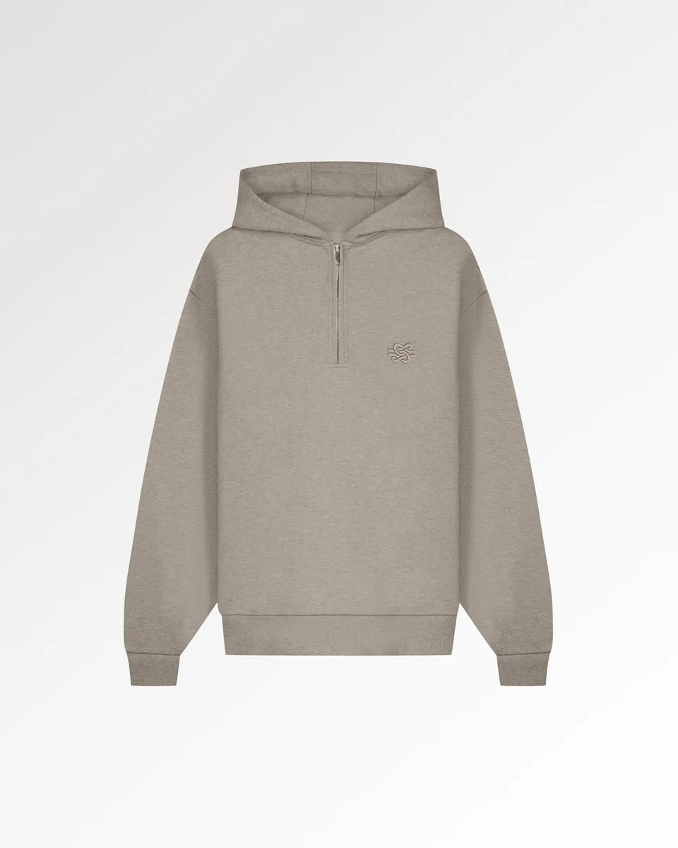 Filling Pieces Half Zip Hoodie Sweat Pure Coton Bio