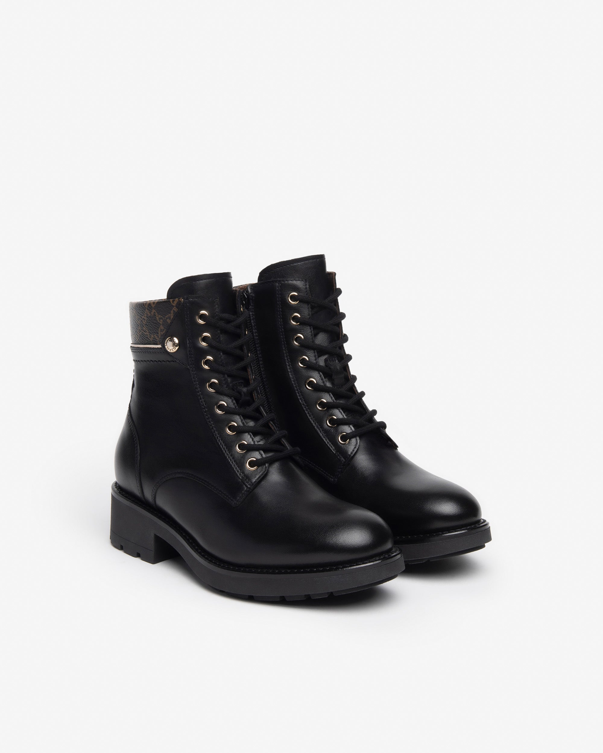 NeroGiardini Bottines Femme Cuir Combat Boots Tendance