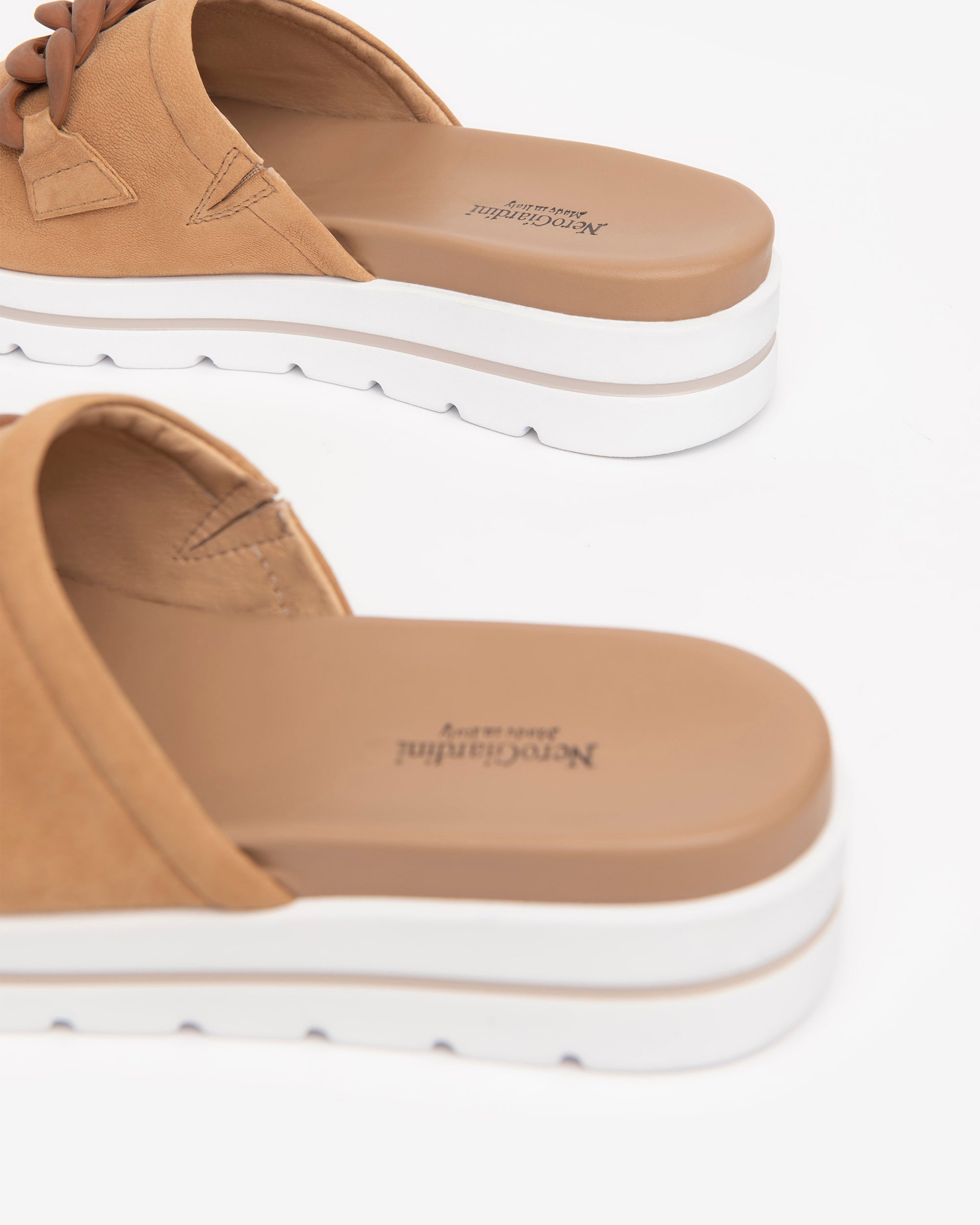 NeroGiardini Mules mules femme cuir nubuck chaîne