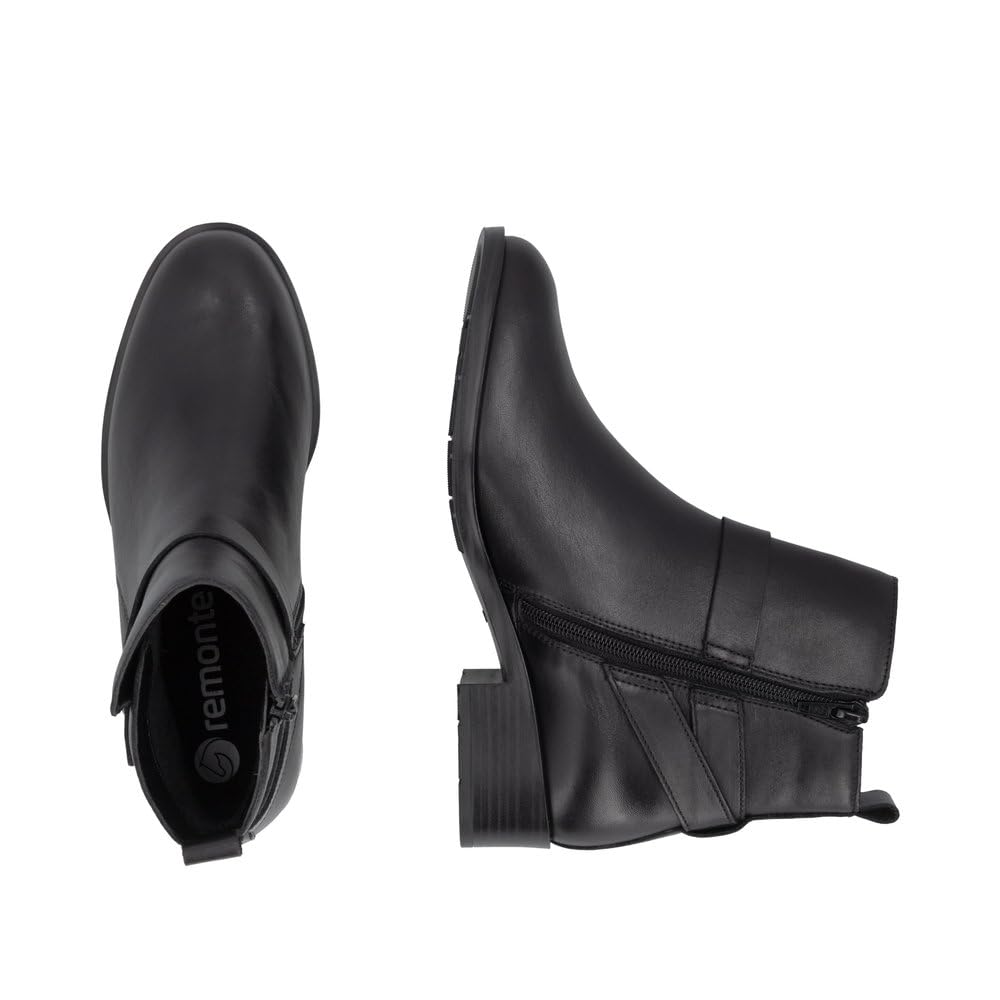 Remonte D3U72 Bottines Femme Noir 39 EU Talon Bloc